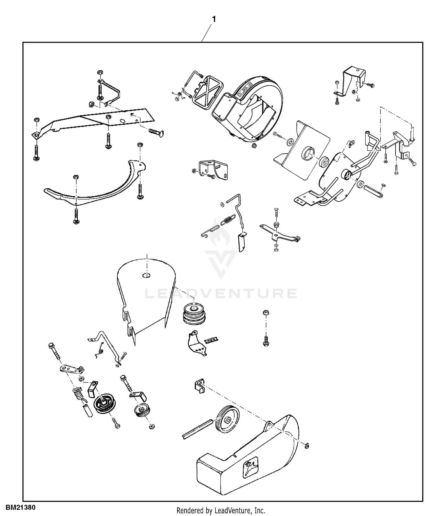 John Deere Material Collection System Powerflow Blower Assembly