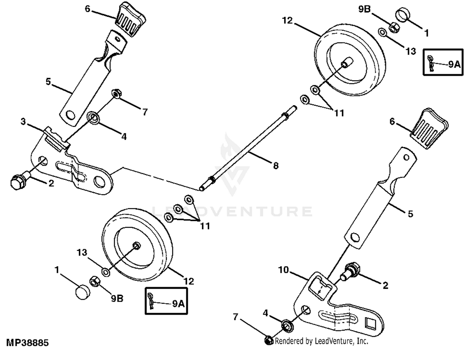 Clutch Cable Gx22367 For John Deere Mower Js20 Js30 Js40 Ph