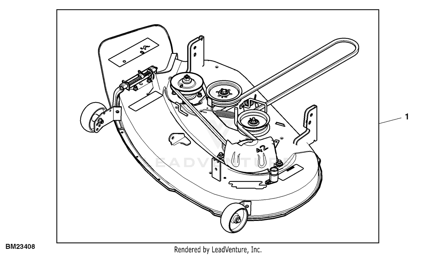 John deere 42 2024 edge mower deck parts