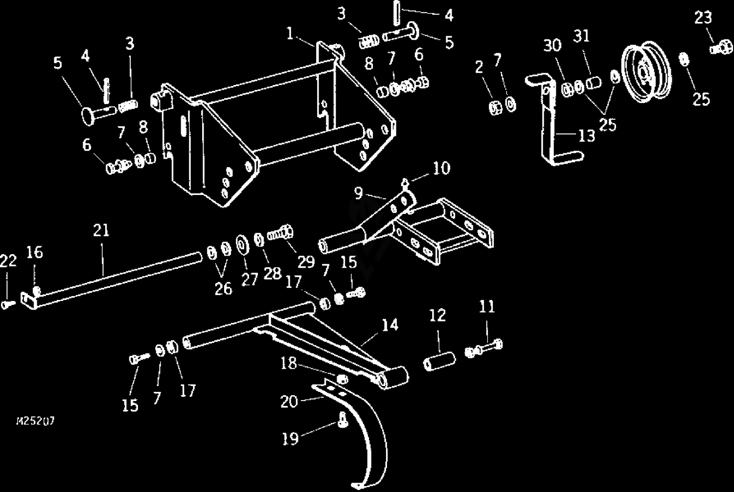 John Deere 31 ROTARY TILLER PC0953 PIVOT LIFT 31 TILLER, 59 OFF