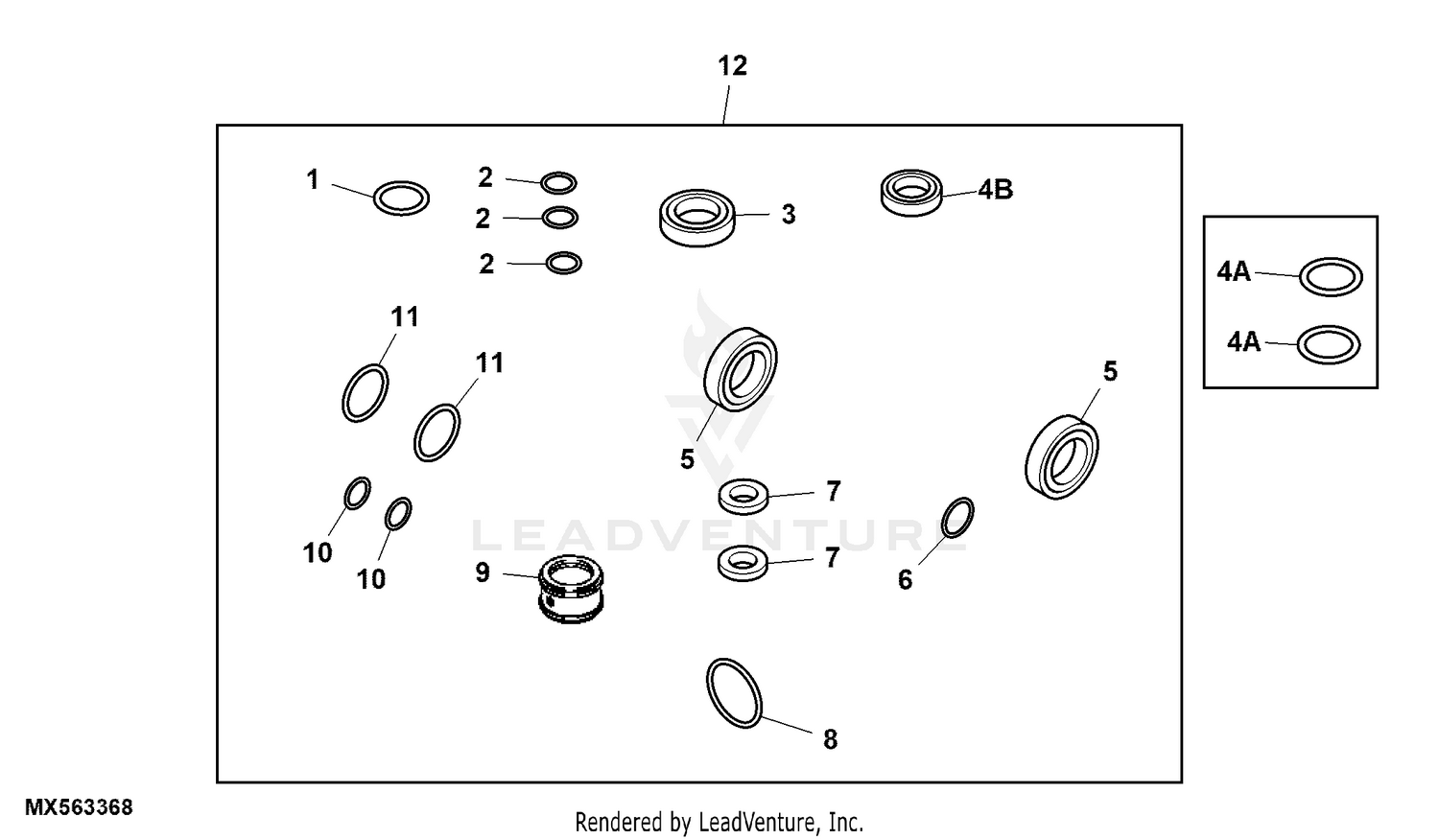 John Deere Powertrain Seal Kit