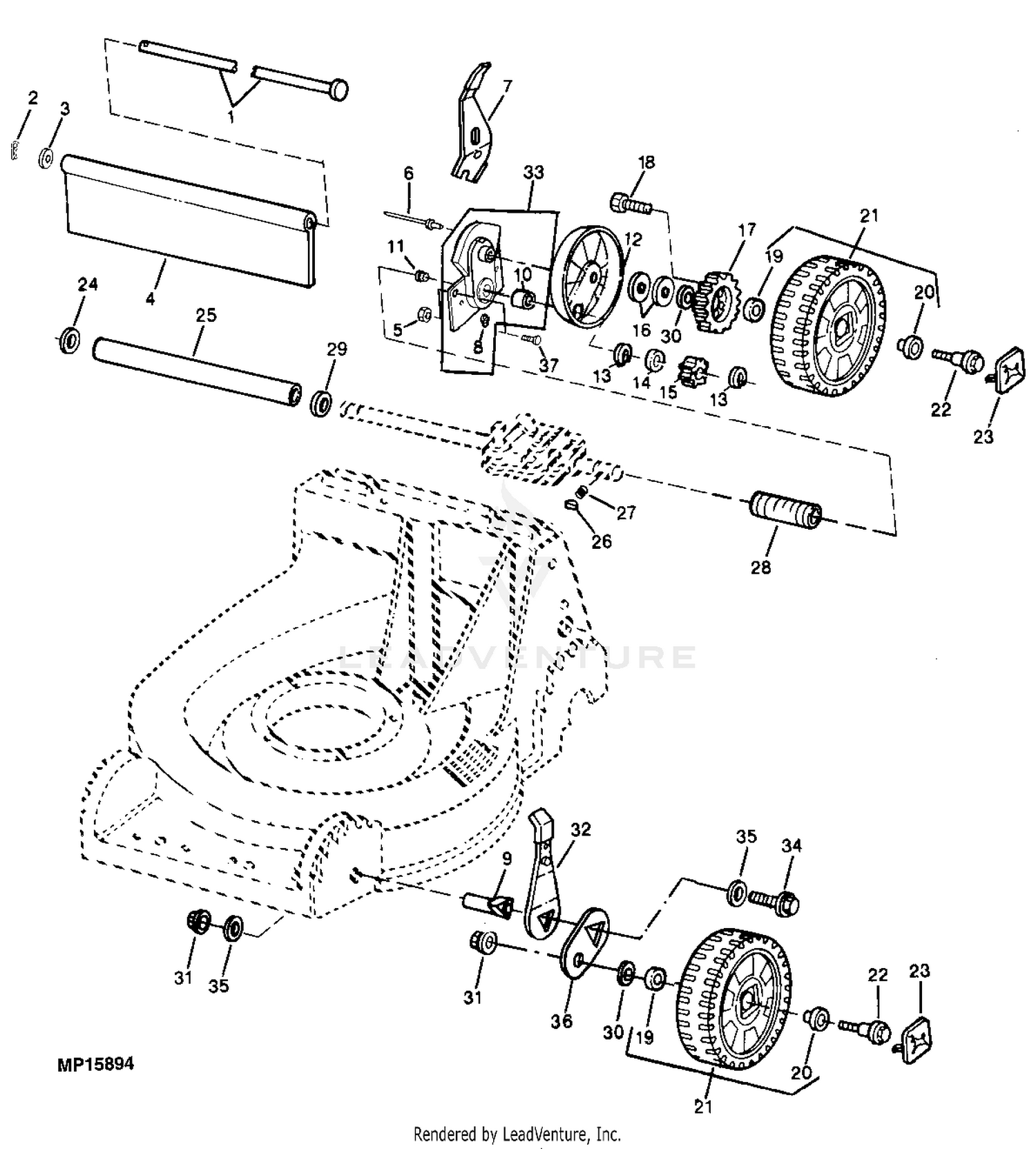 John deere 14sb discount drive belt replacement