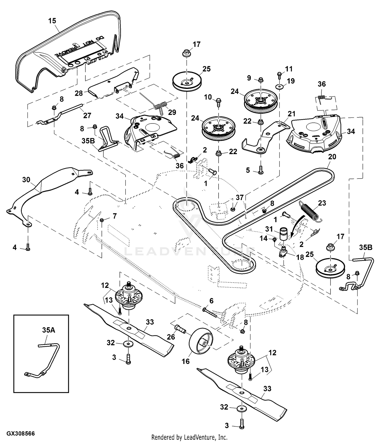 Belt for john online deere z335e