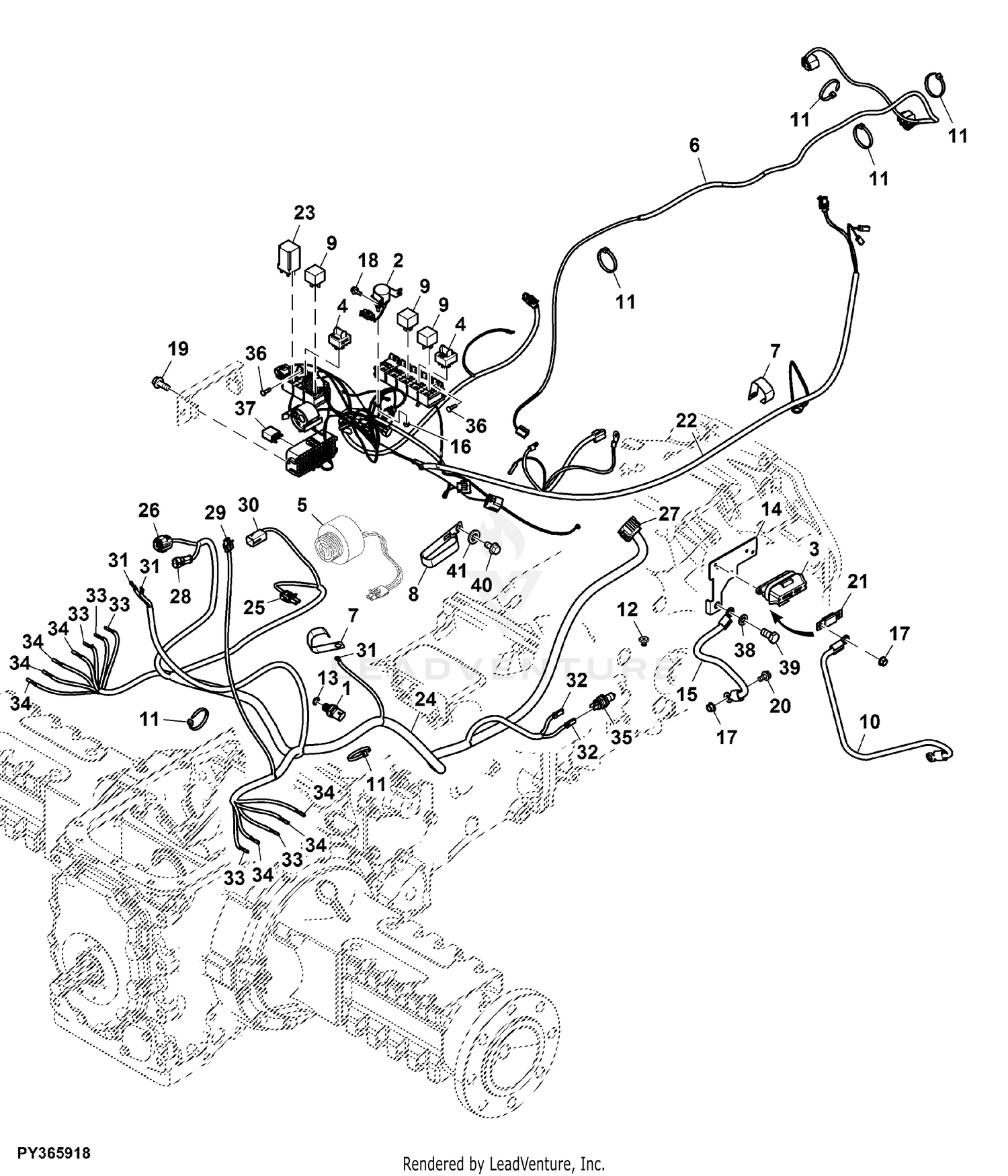 John Deere 5045D,5045E,5055D,5055E,5065E,5075E TRACTORS (NORTH AMERICAN  EDITION) -PC4501 Fuse Box Cover 5045D,5055D: ELECTRICAL SYSTEM