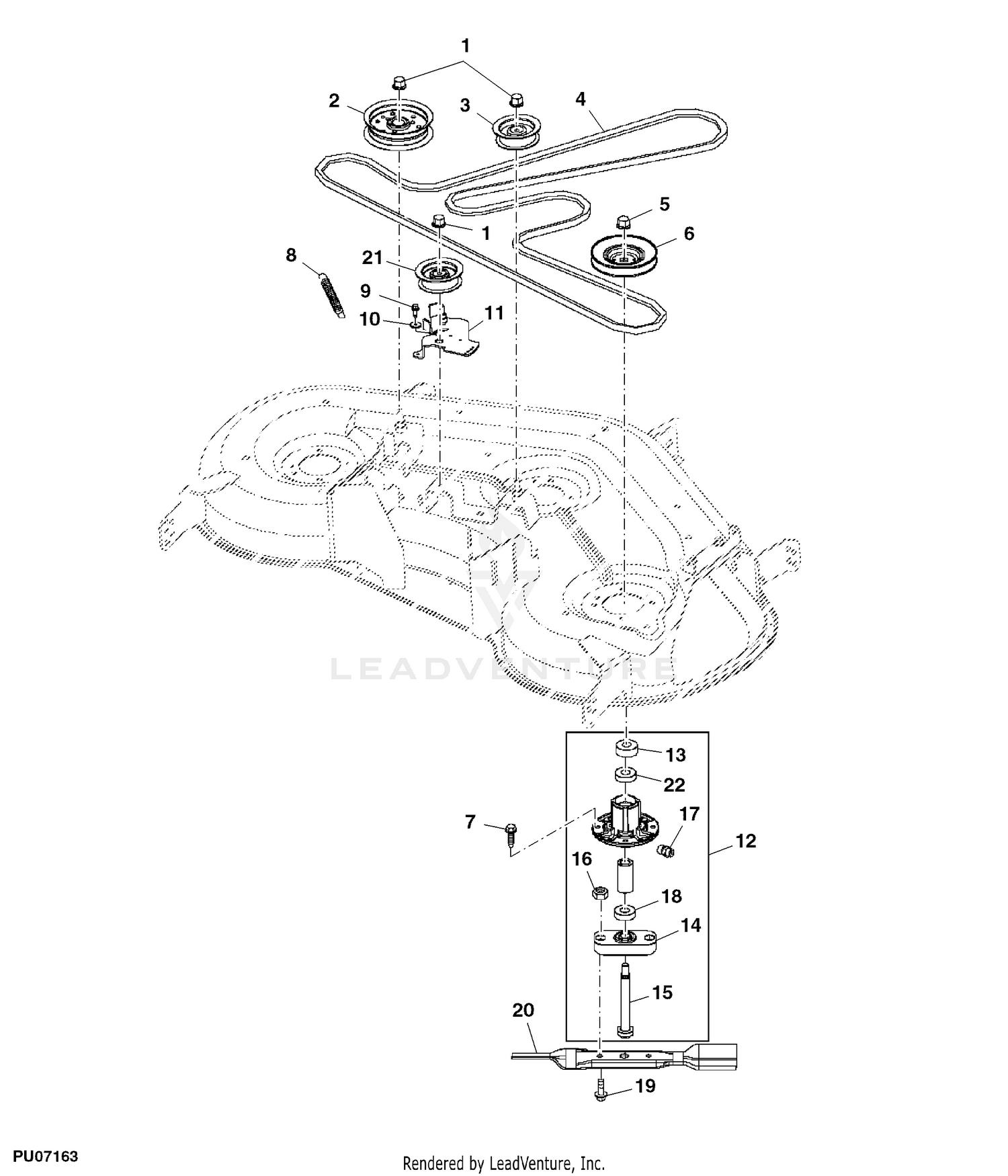 John Deere L130 Lawn Tractor Material Collection System PC9291