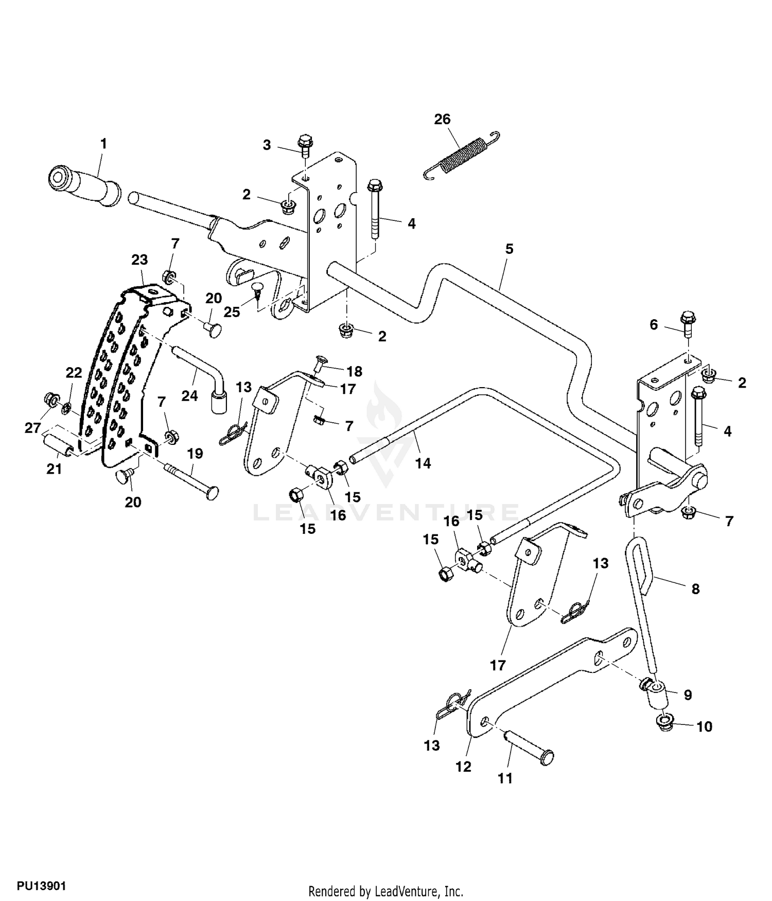 John Deere Z445 EZtrak Mower (With 54IN High C Deck), 43 OFF