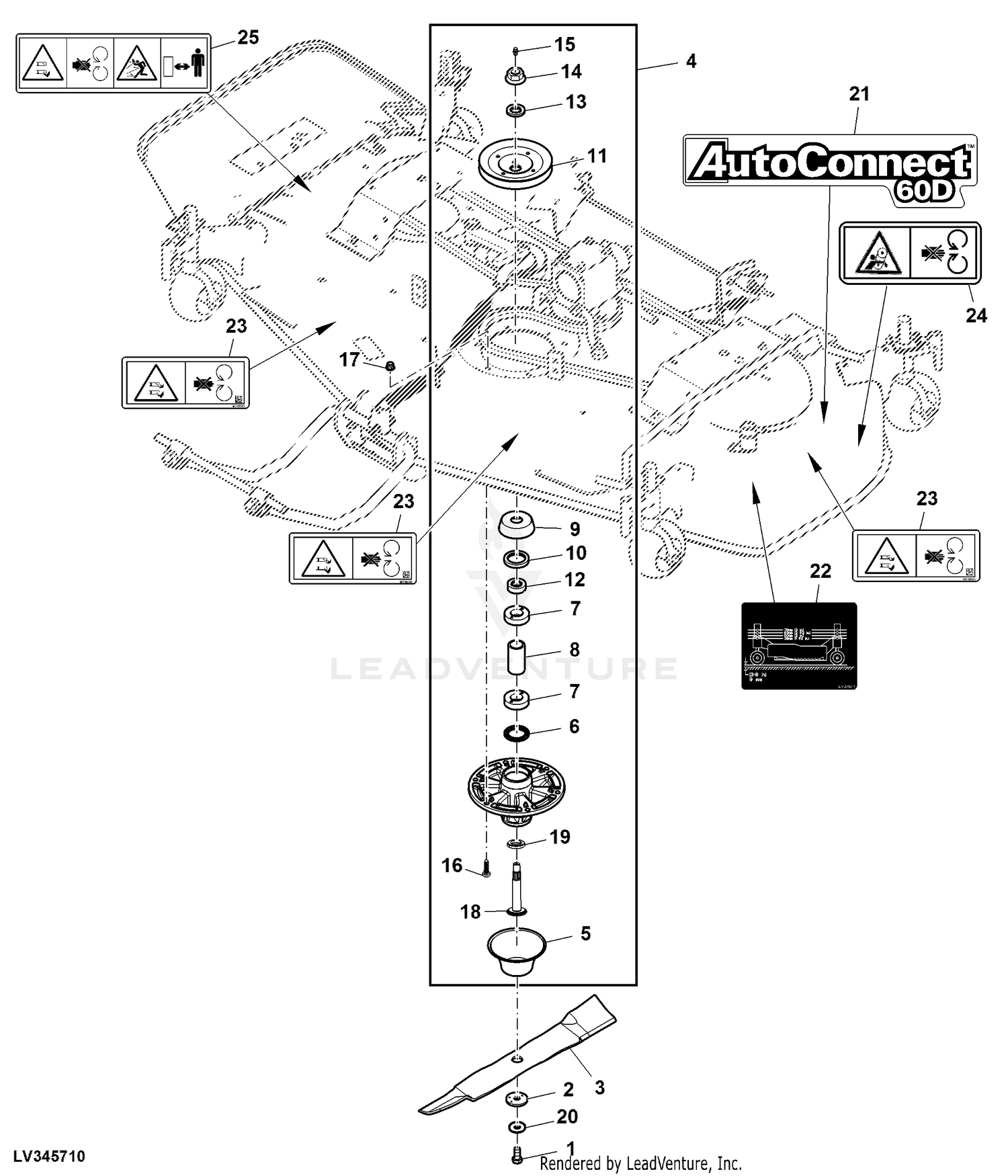 John deere 2025 60d mower blades