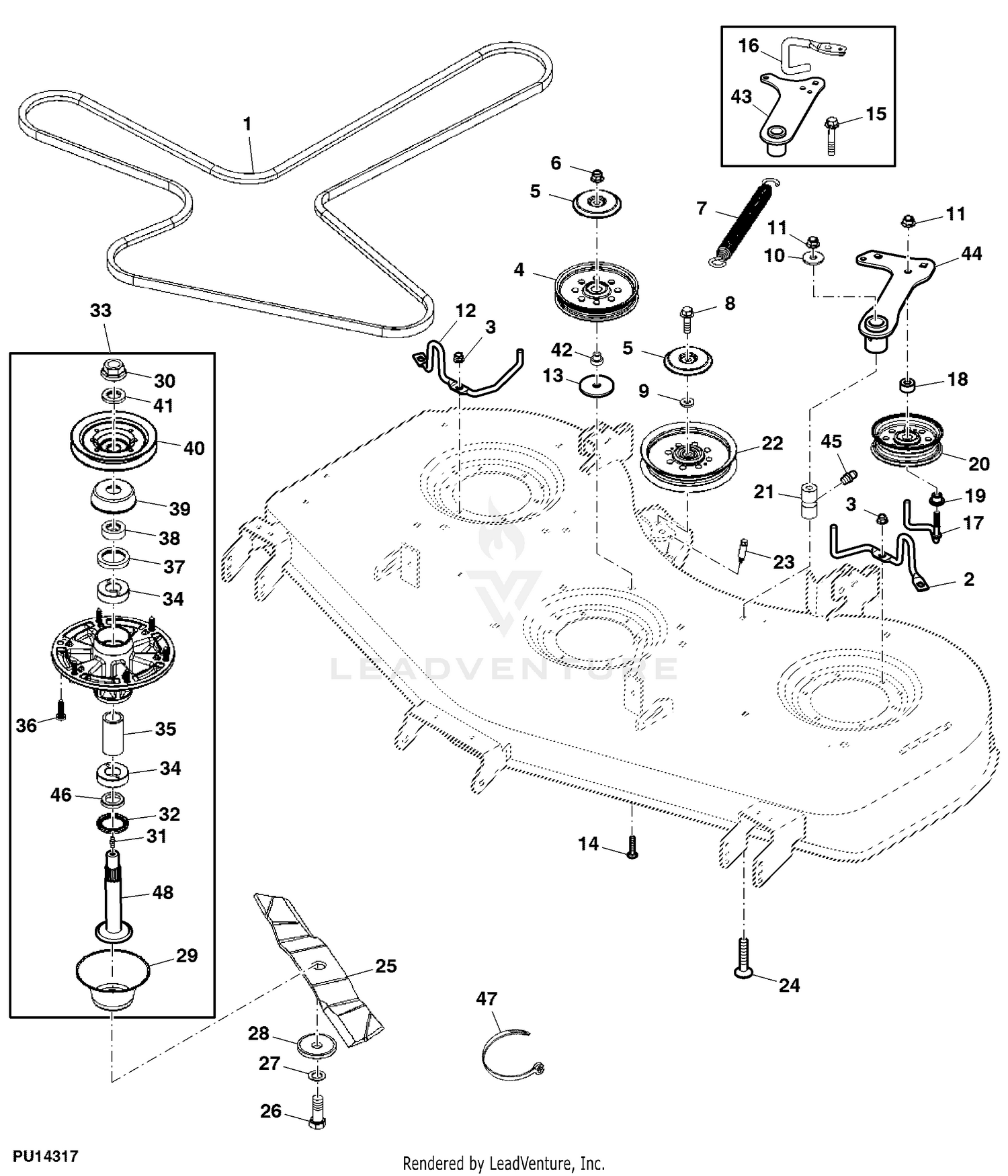 John deere best sale z665 hydrostatic transmission