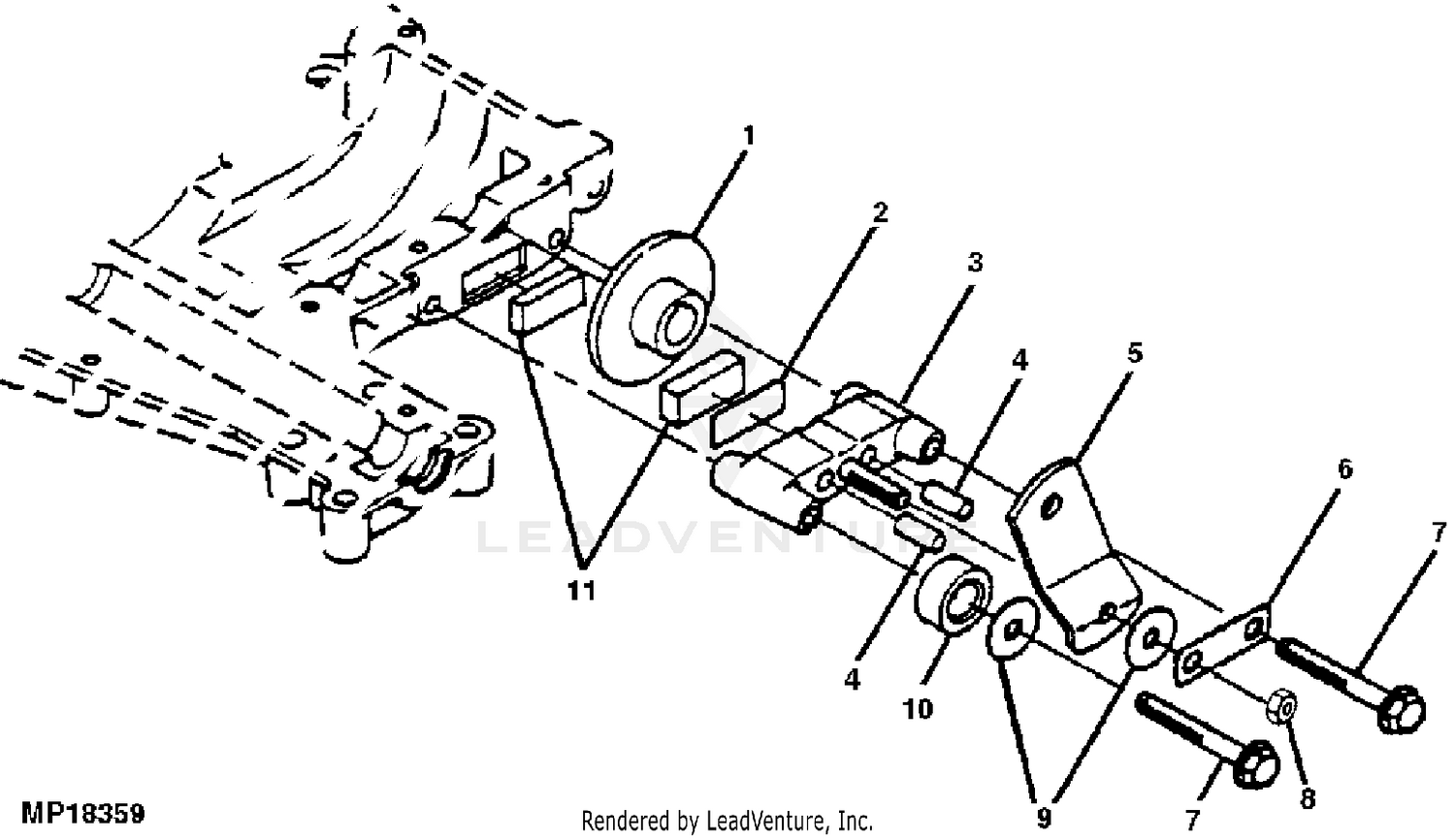 John Deere SABRE 1338G 1538H 1546G 1638H 1648H EUROPRO 1338GS 1538HX 1546GS 1646HS Sabre Lawn Tractors PC2542 Brake Gear STEERING BRAKES