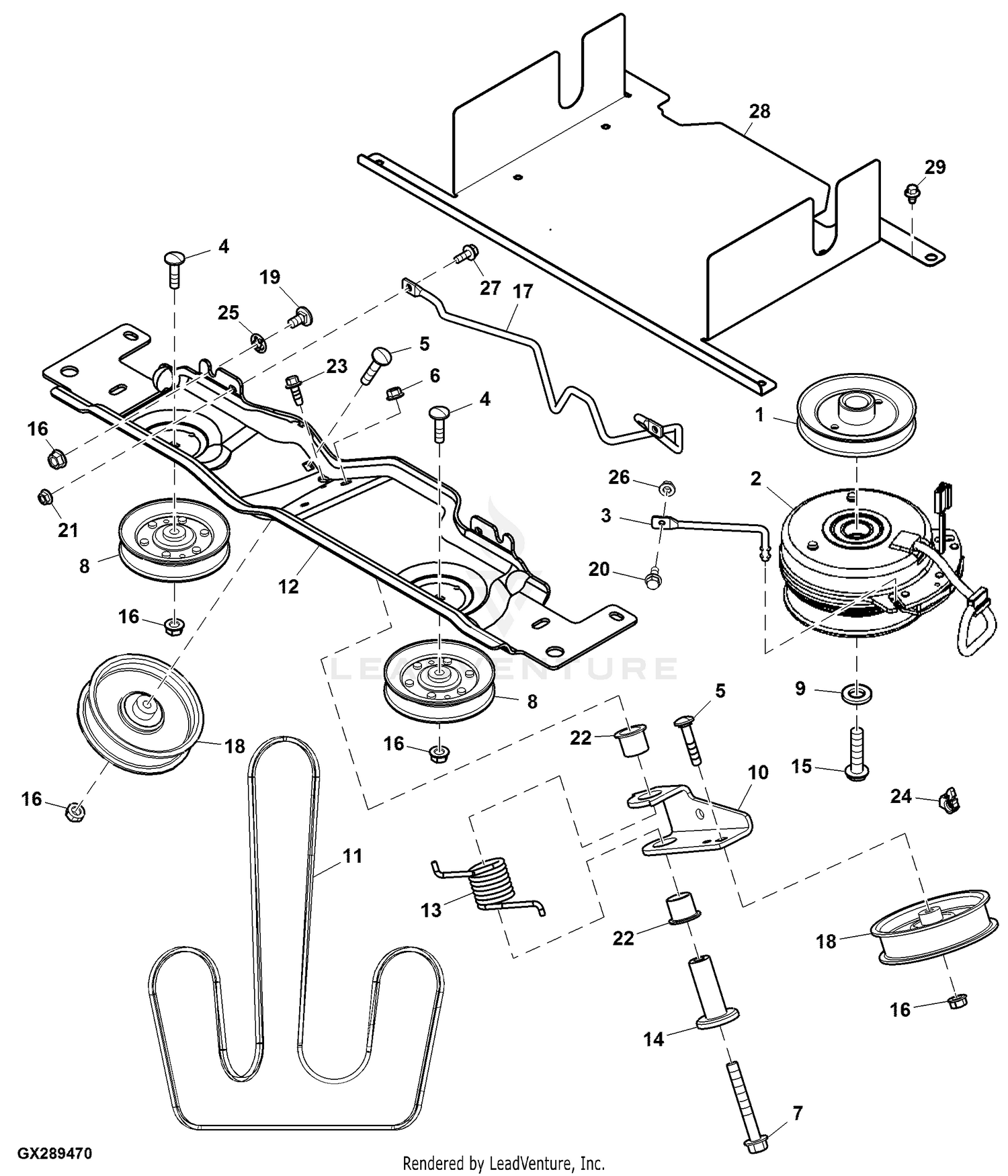 John deere z425 drive belt replacement sale