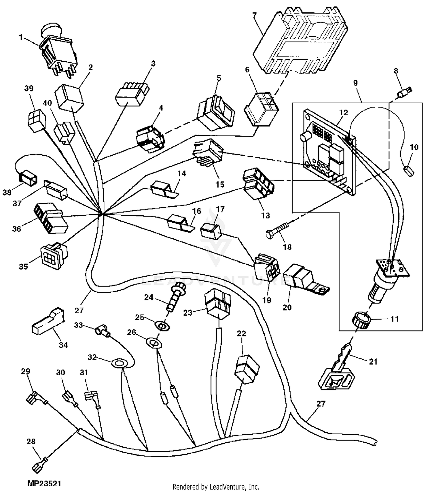 John Deere 445 Electrical Schematic Wiring Diagram