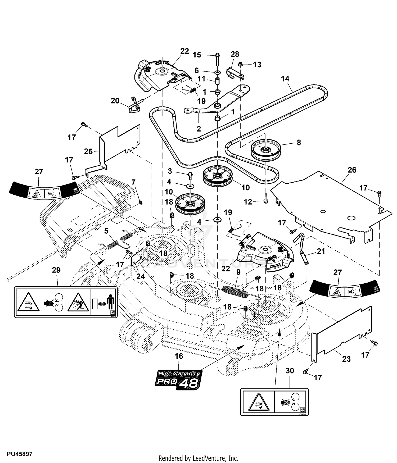 Husqvarna 48 discount mower deck parts