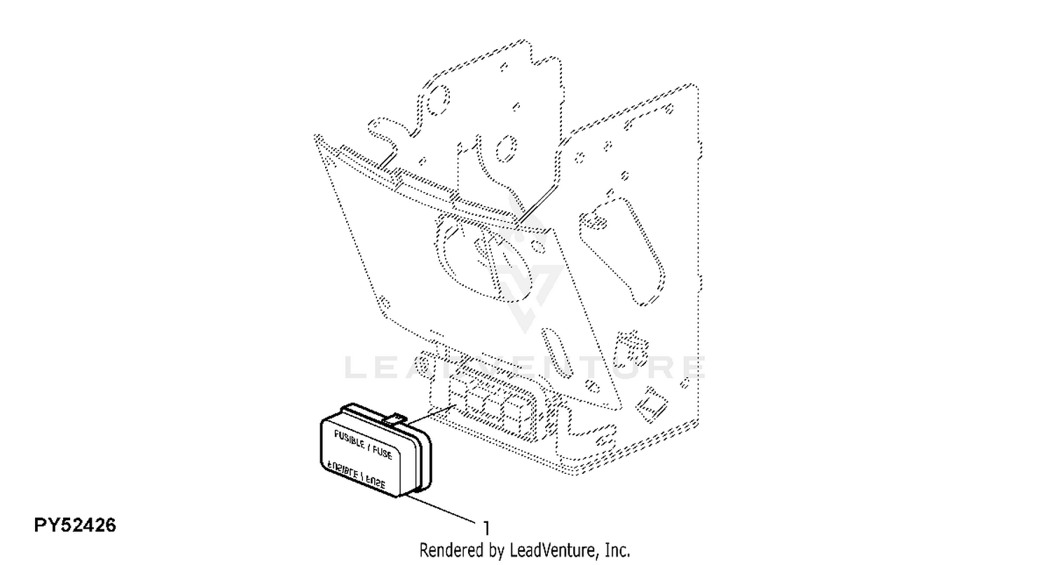 John Deere ELECTRICAL SYSTEM Fuse Box Cover (5045E,5055E,5065E)