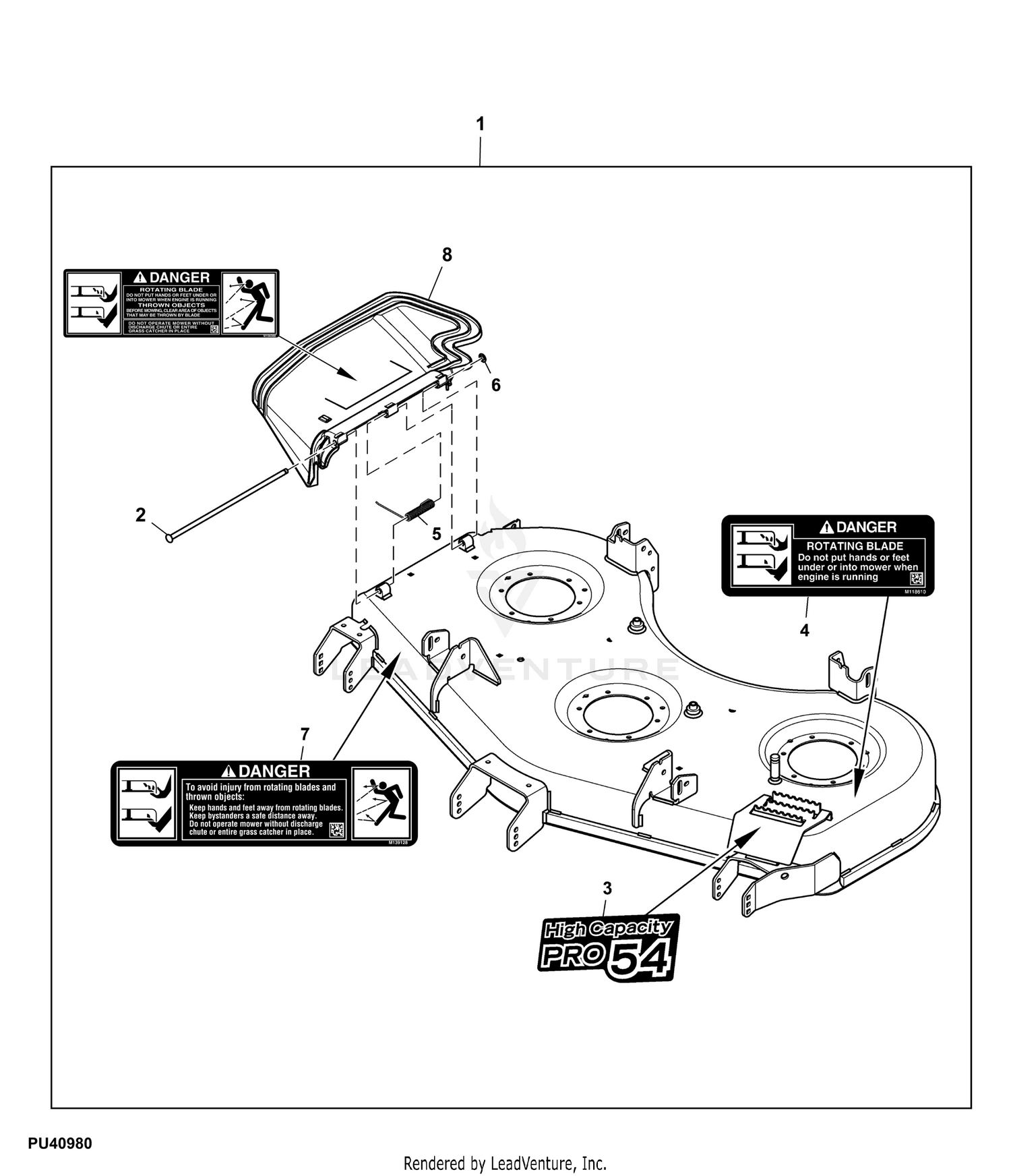 Husqvarna 54 mower online deck parts