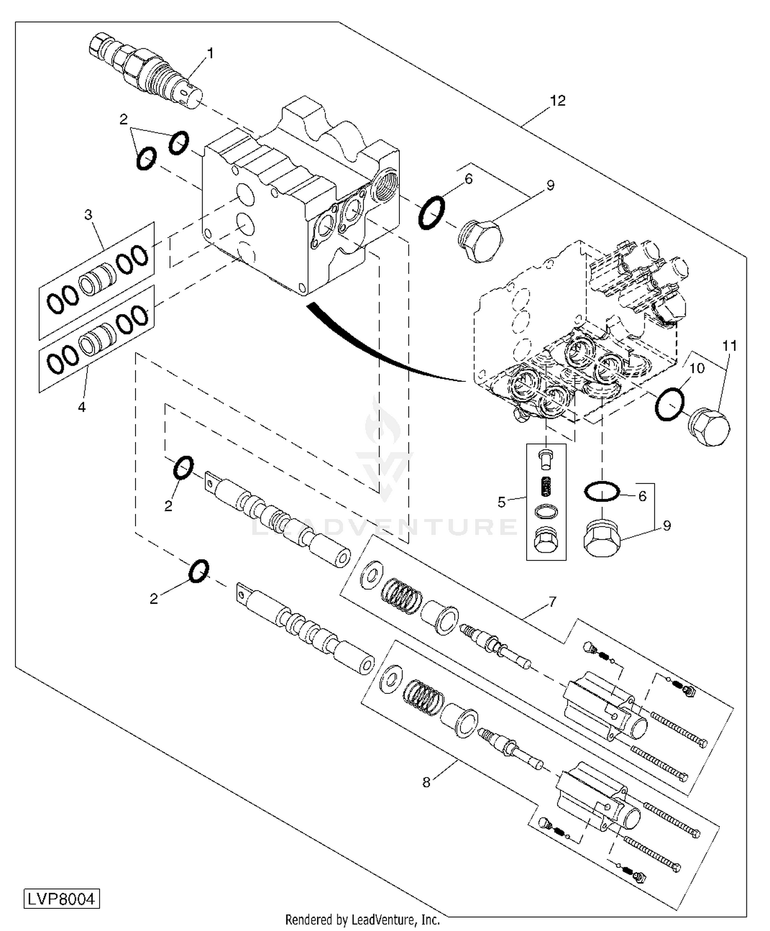 John Deere SELECTIVE CONTROL VALVE (SCV) SINGLE REAR