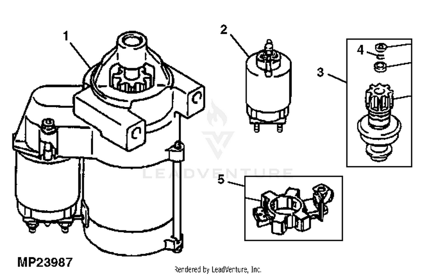 John Deere ELECTRICAL Starter (Delco) ( - 299999)