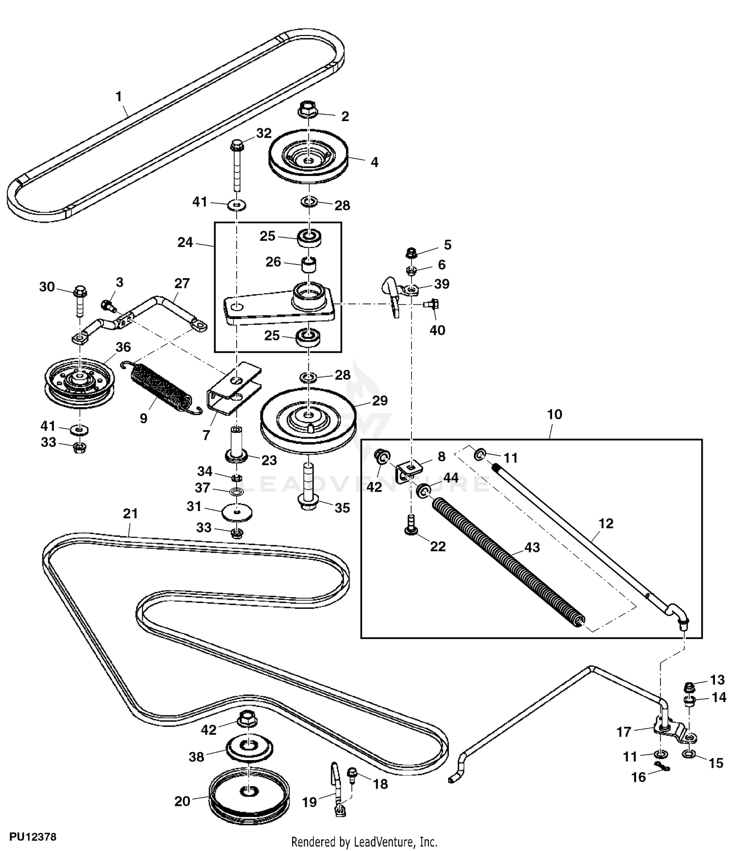 X320 mower deck sale