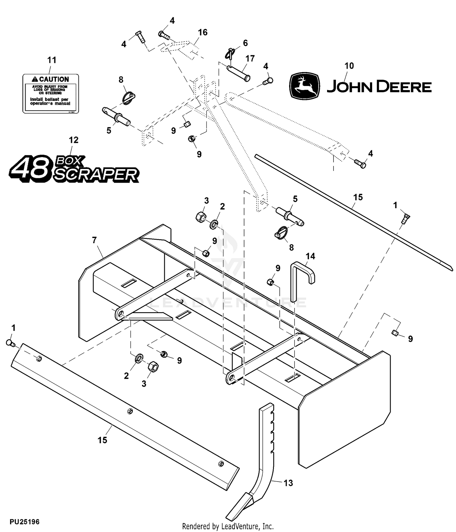 John Deere Attachments Attachment, Power Flow, 60HC inch ( - 070000)