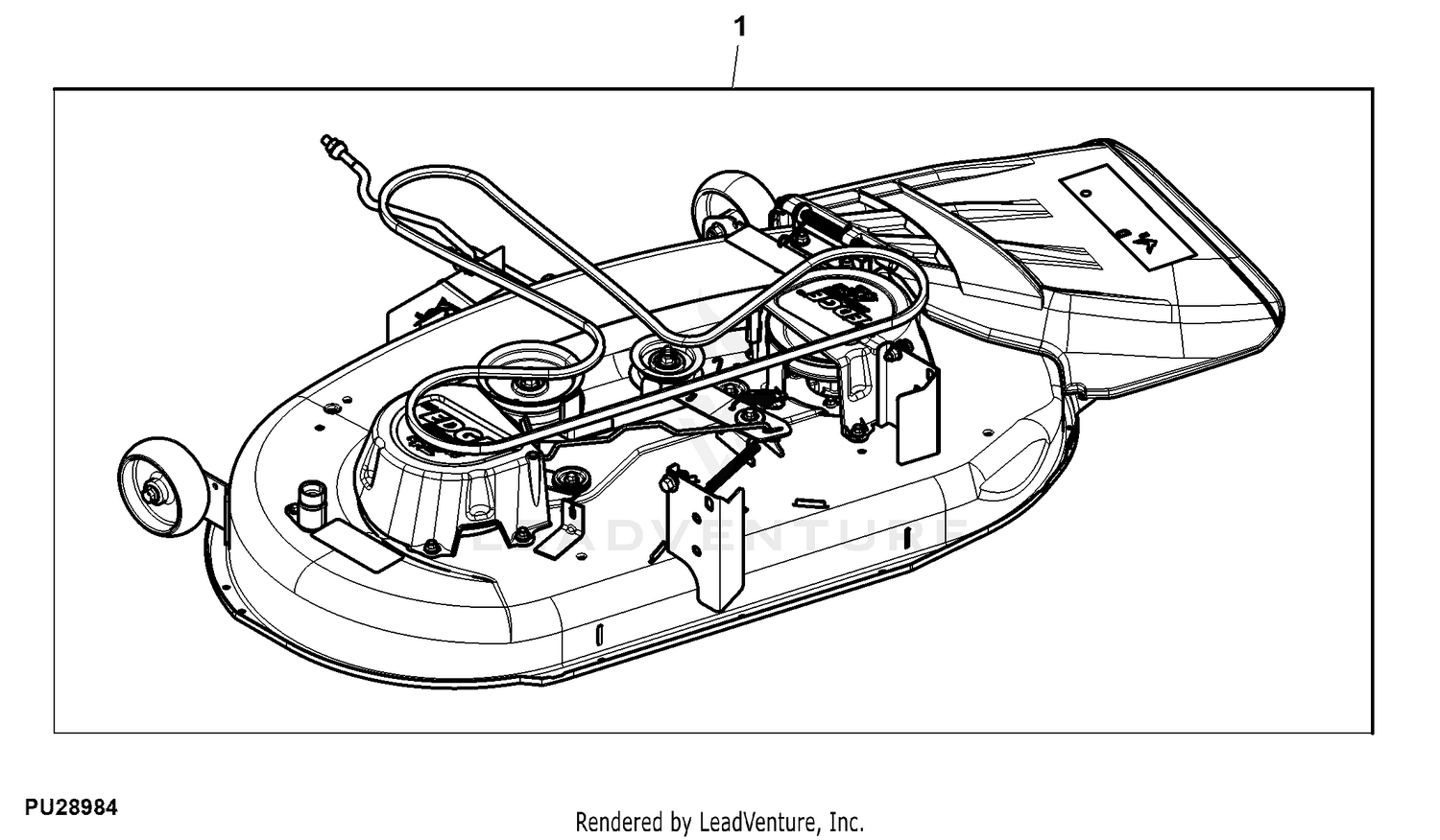 John Deere D110 100 Series Tractor Material Collection