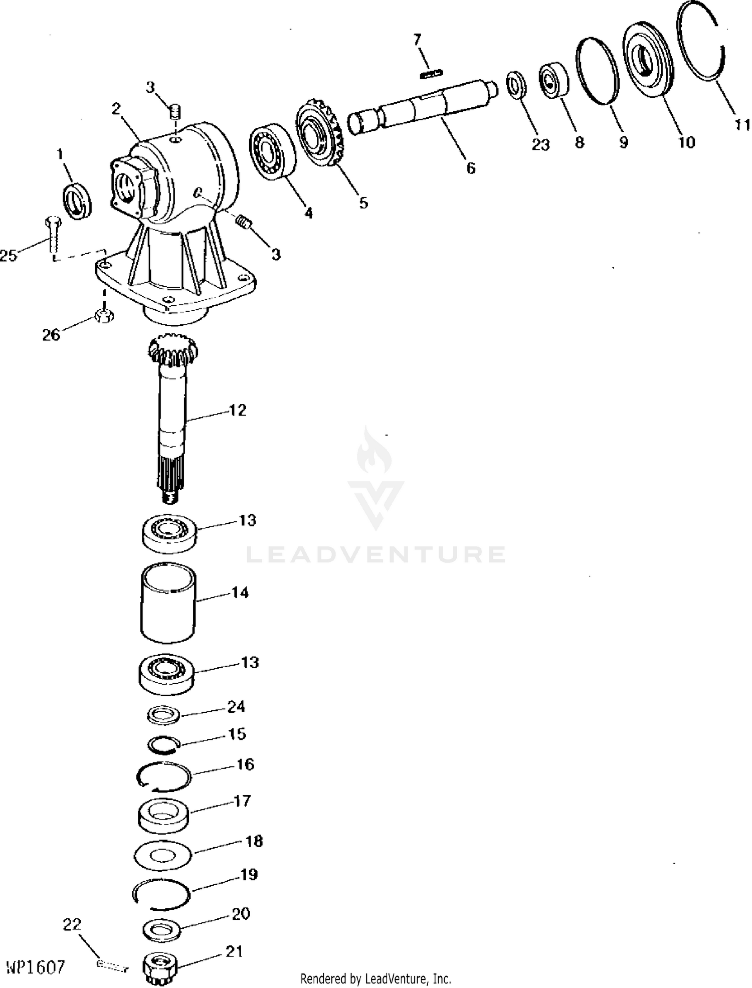 GEAR CASE [A13] CUTTER, ROTARY John Deere 503