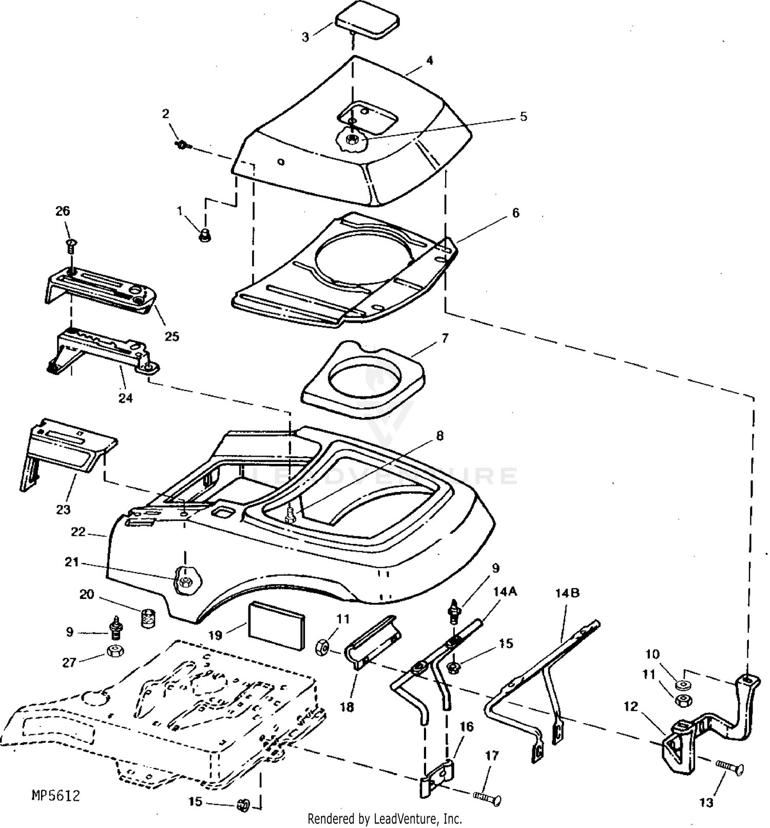 John deere rx75 discount engine