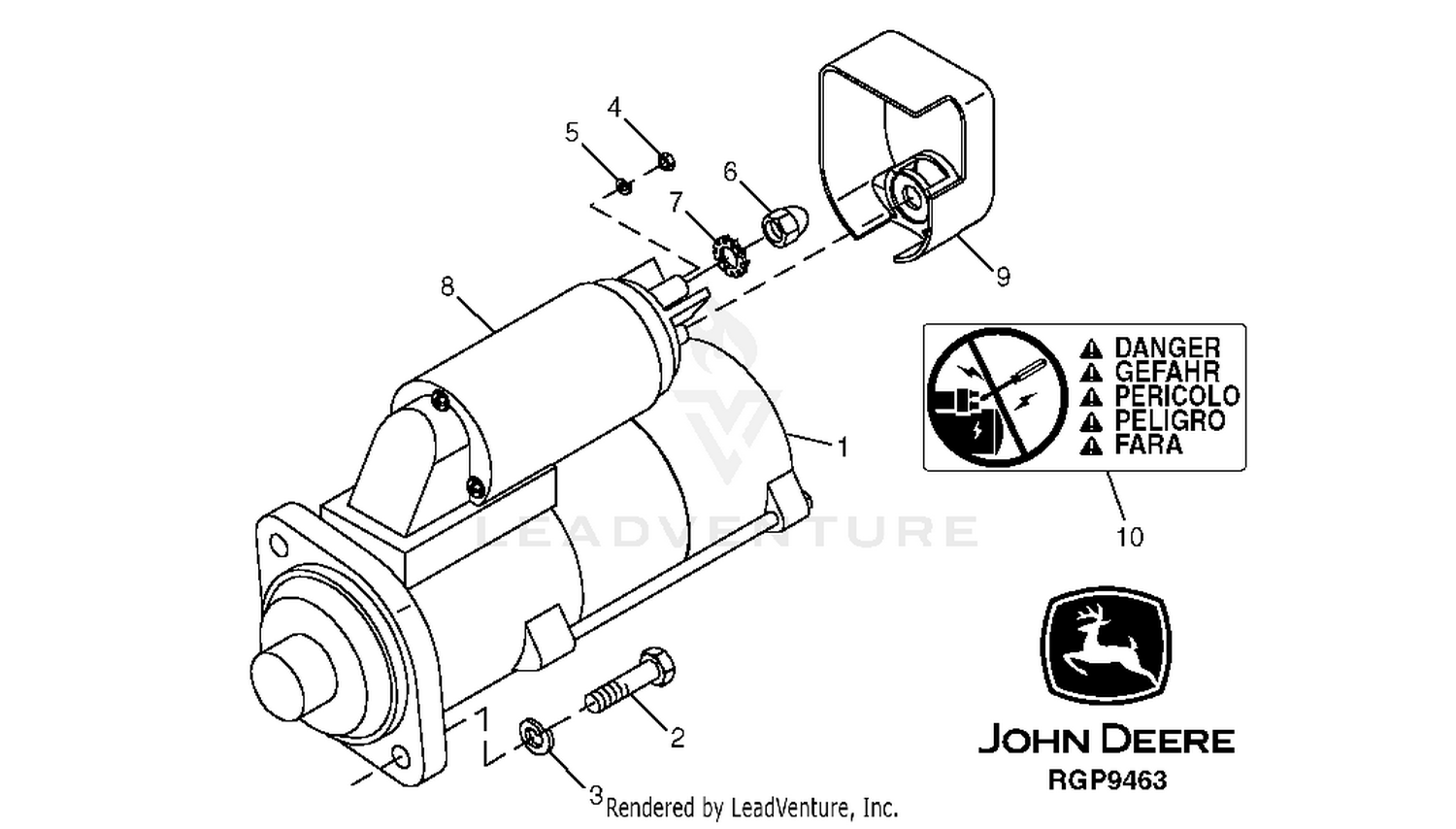 John Deere Electrical Starter Iskra 260