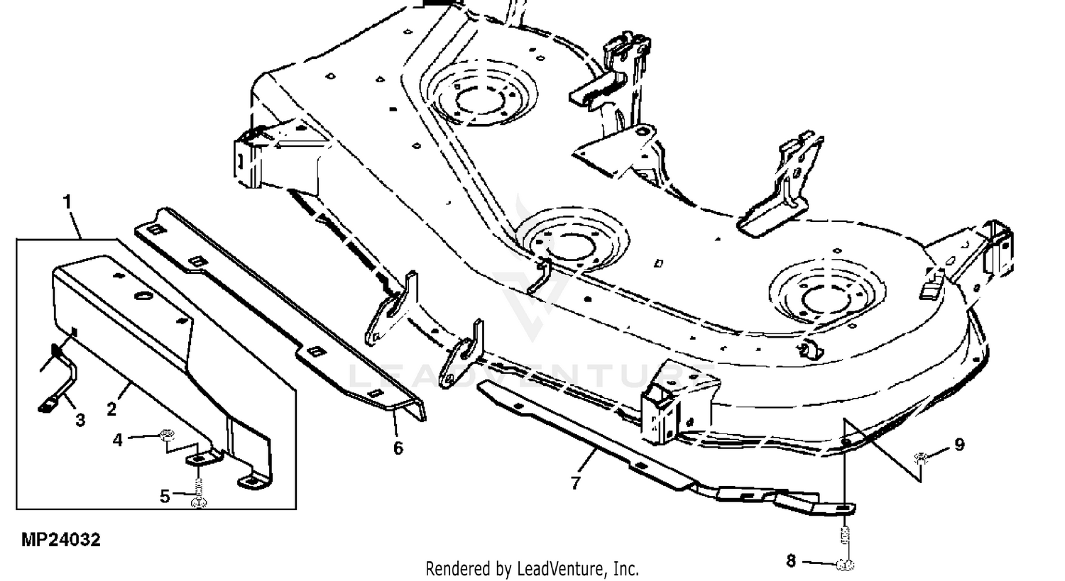 John deere 48 discount edge mower deck parts