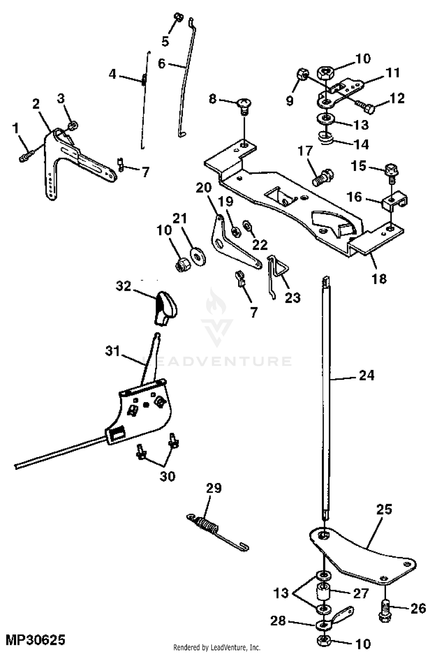 John Deere L130 Lawn Tractor Material Collection System PC9291