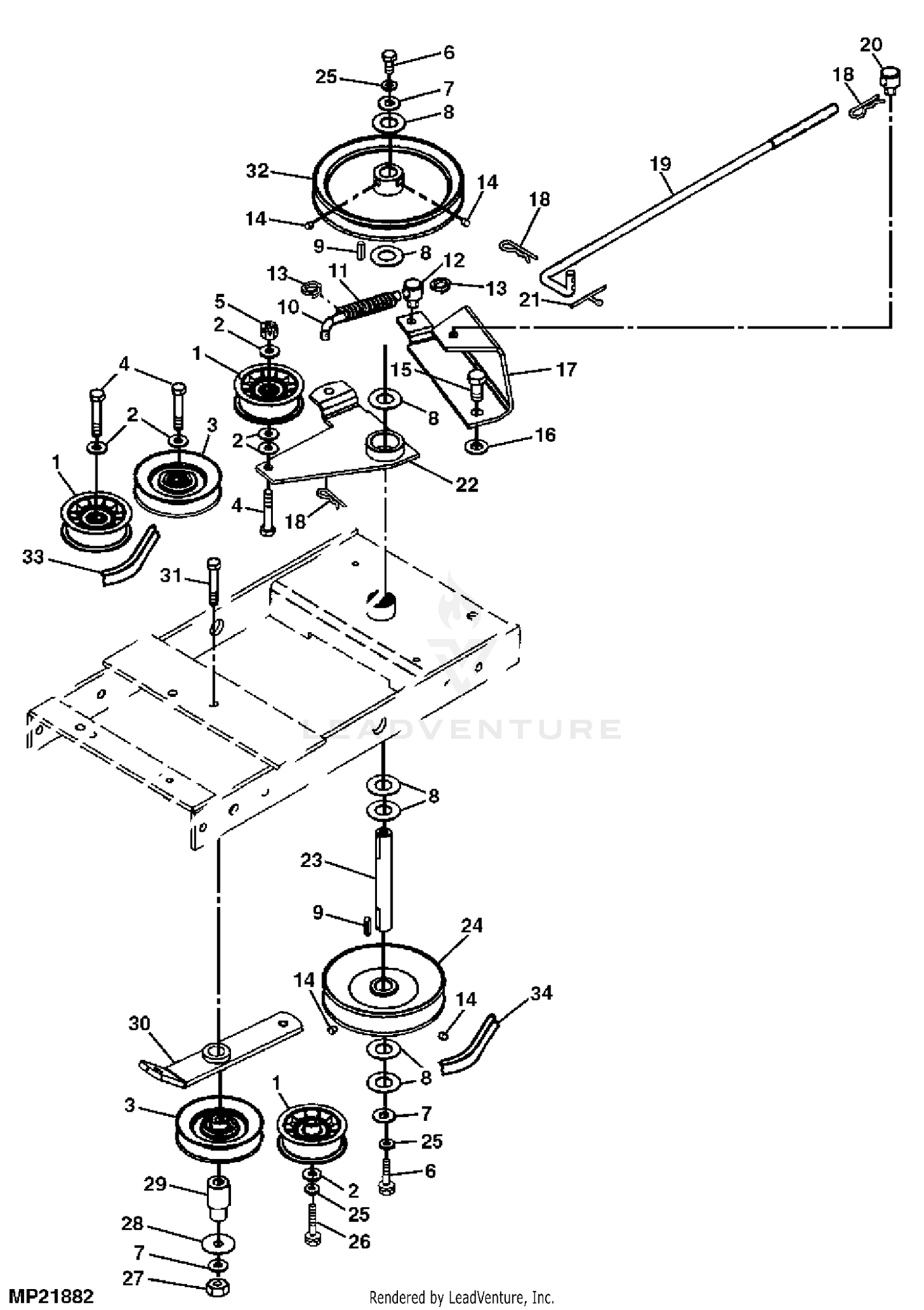 John deere sabre drive hotsell belt diagram