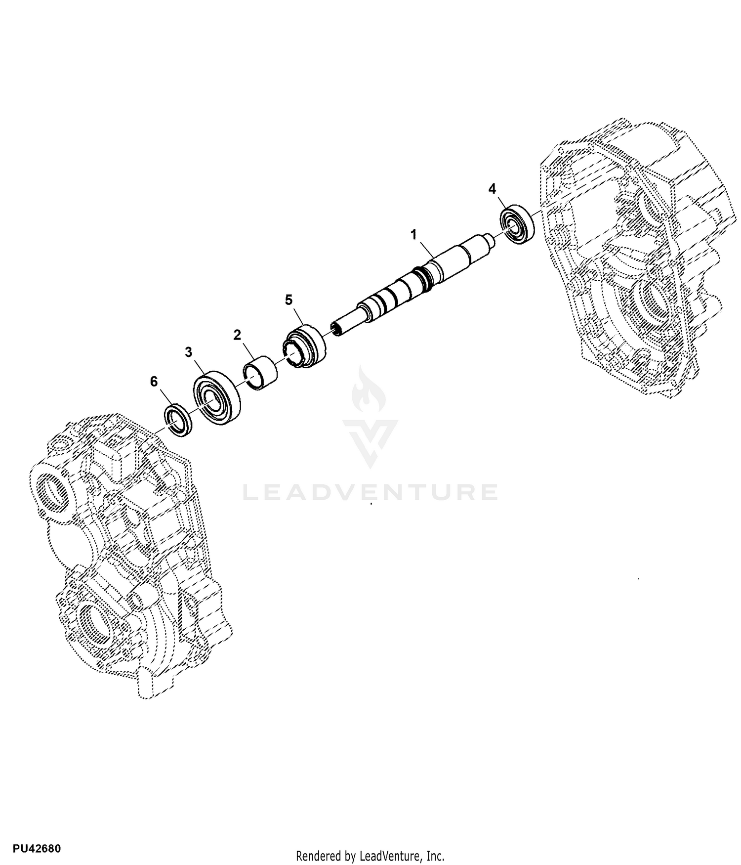 John Deere Powertrain Input Shaft, Transaxle (For Europe)