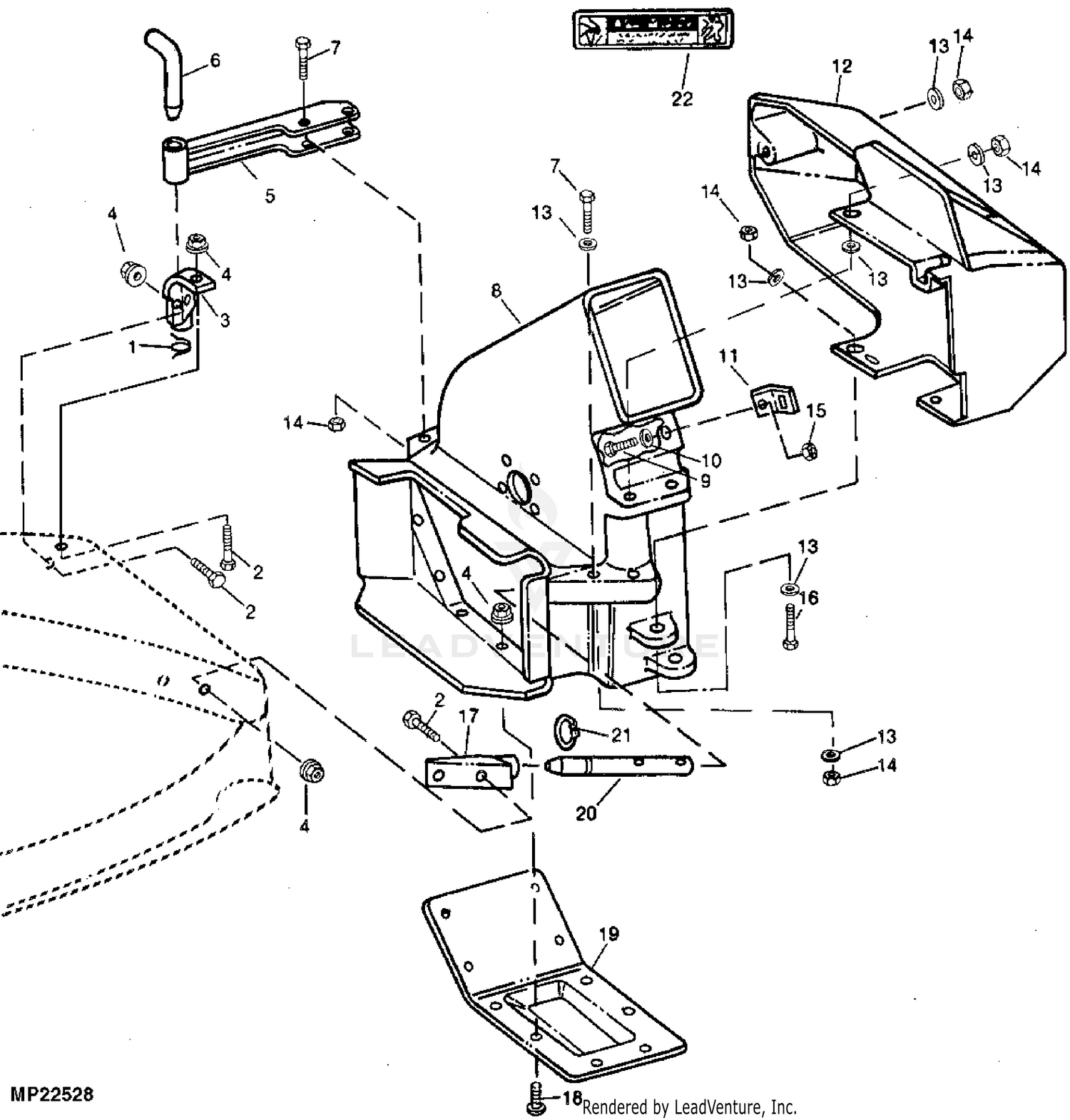 John Deere Power Flow Blower Assembly (38-IN Mower) (STX38 W/O Quick-Tatch)  -PC2626 BLOWER HOUSING: PF BLOWER 38 MOWER STX