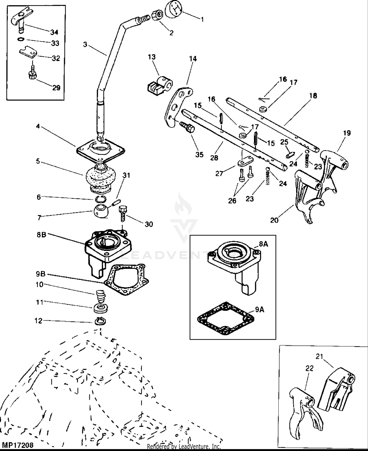 John Deere 870 Tractor Synchronized Transmission -PC2228