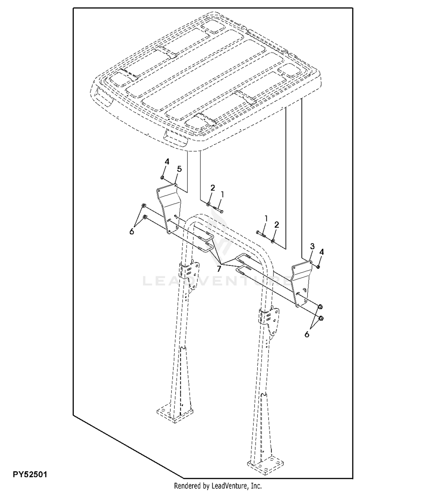 John Deere ELECTRICAL SYSTEM Fuse Box Cover (5045E,5055E,5065E)