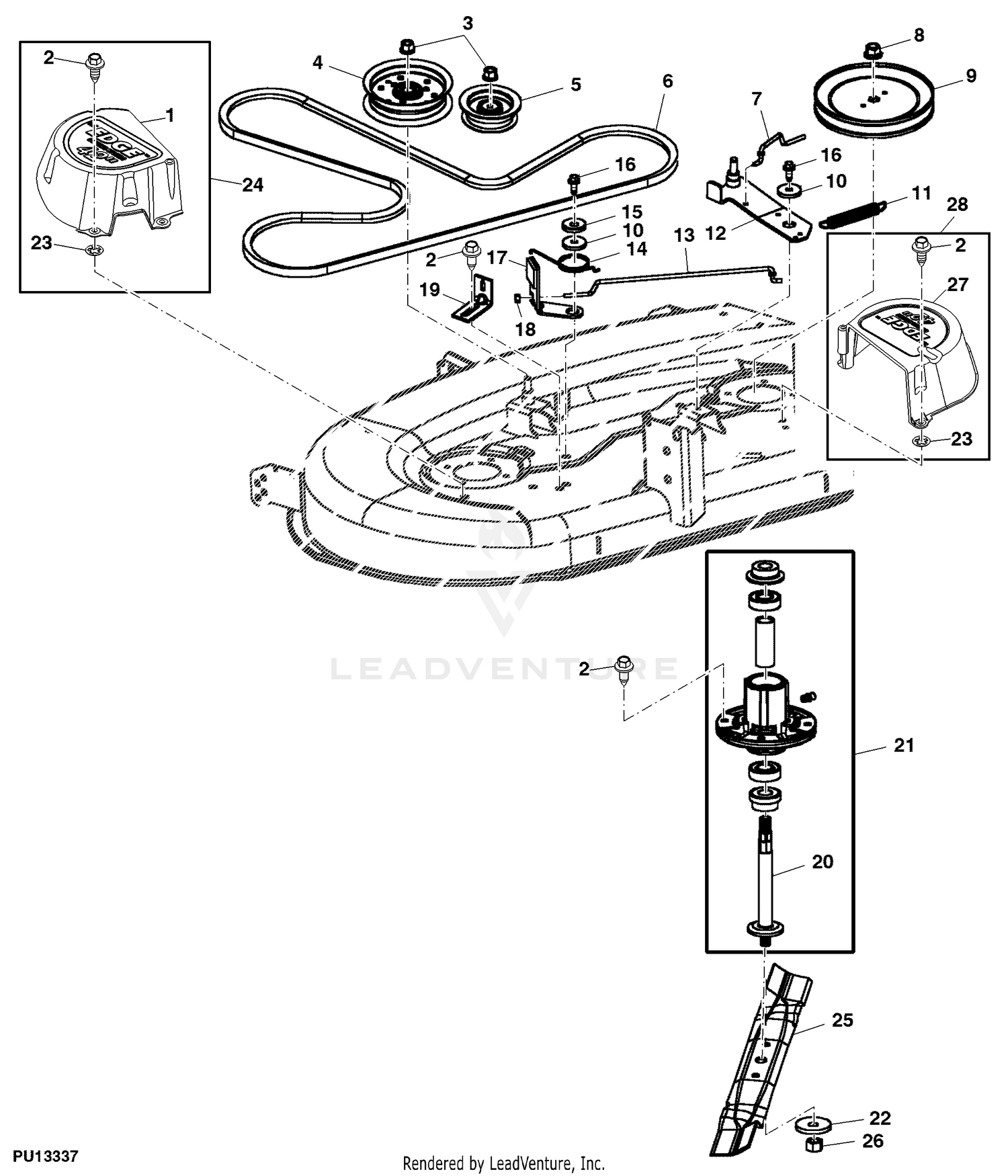 John deere l110 automatic best sale belt diagram