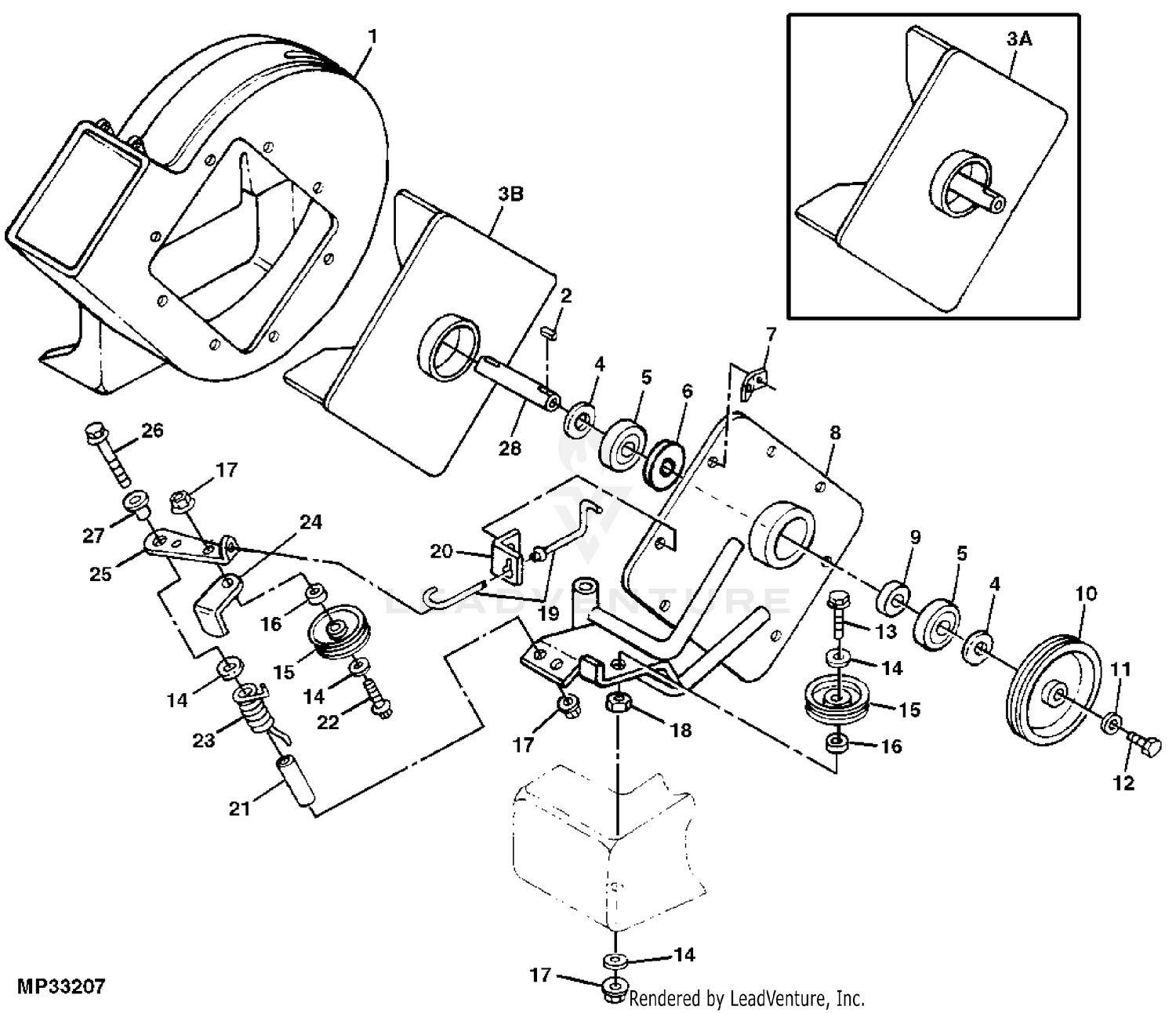 john deere power flow parts diagram