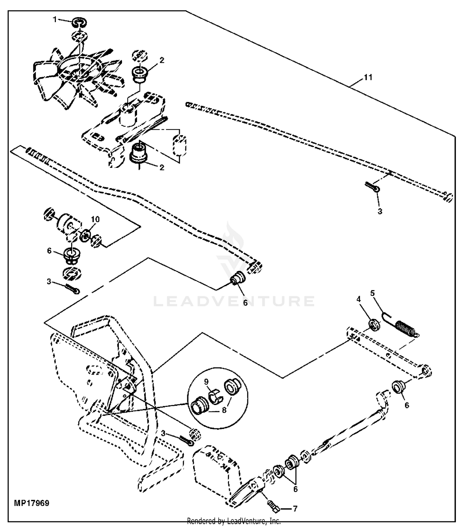 John deere sabre on sale drive belt diagram