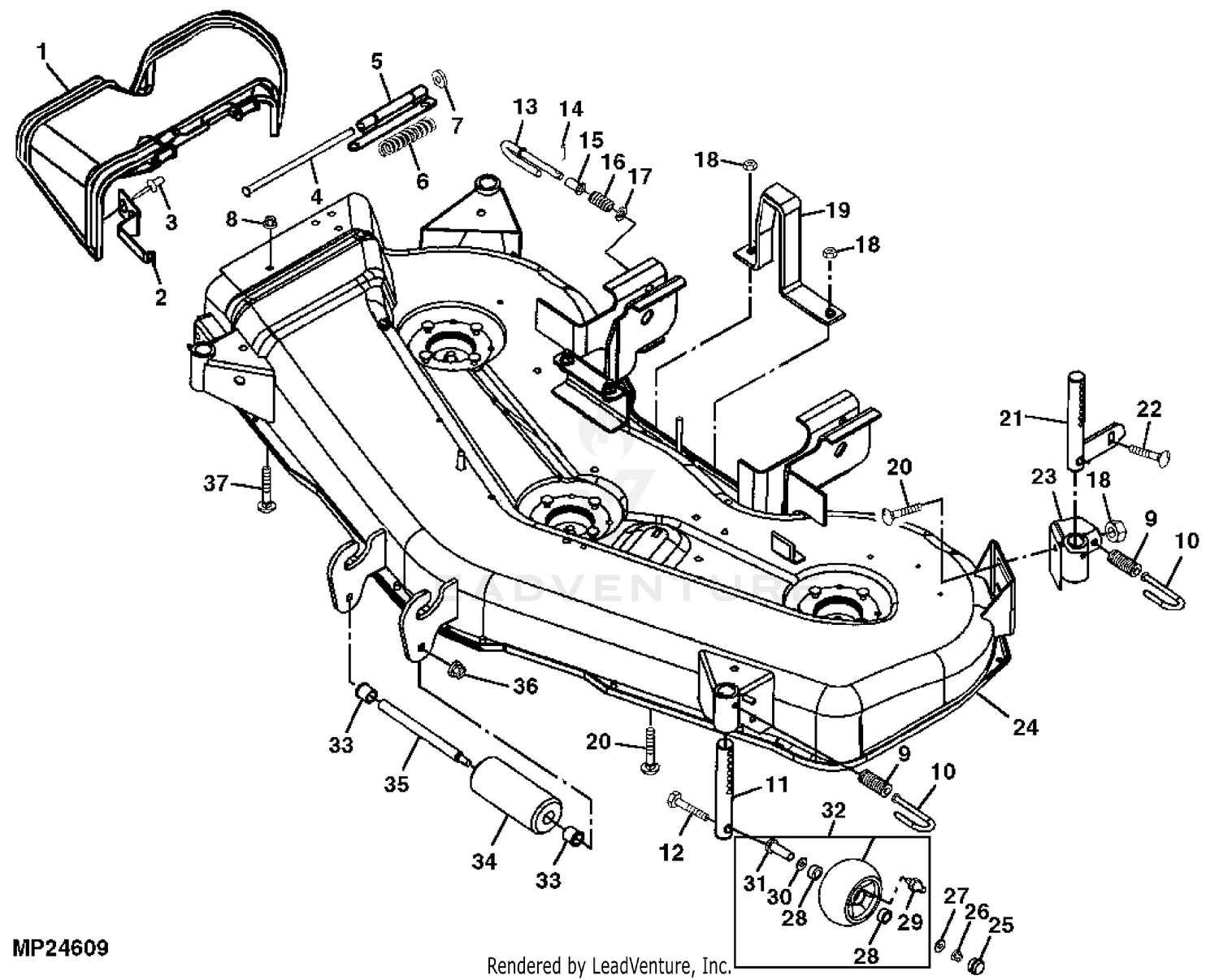 John deere mower deck parts 54 inch hot sale