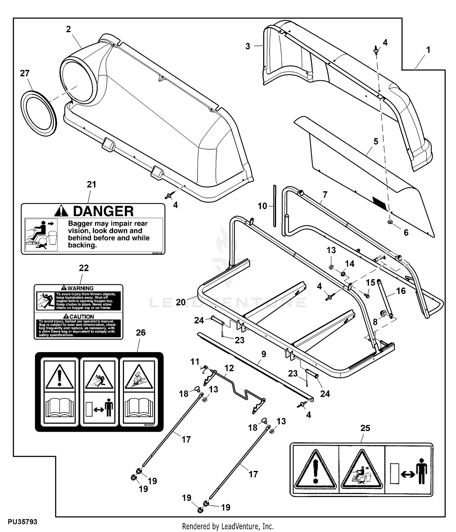 John Deere Attachments Attachment, Power Flow, 60HC inch ( - 070000)