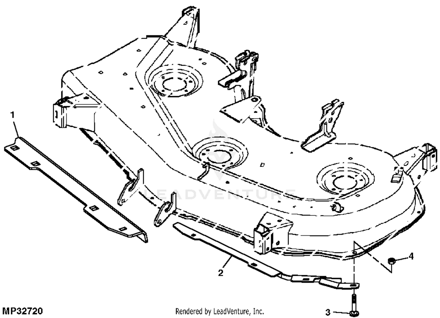 John deere 48c hotsell mower deck belt diagram