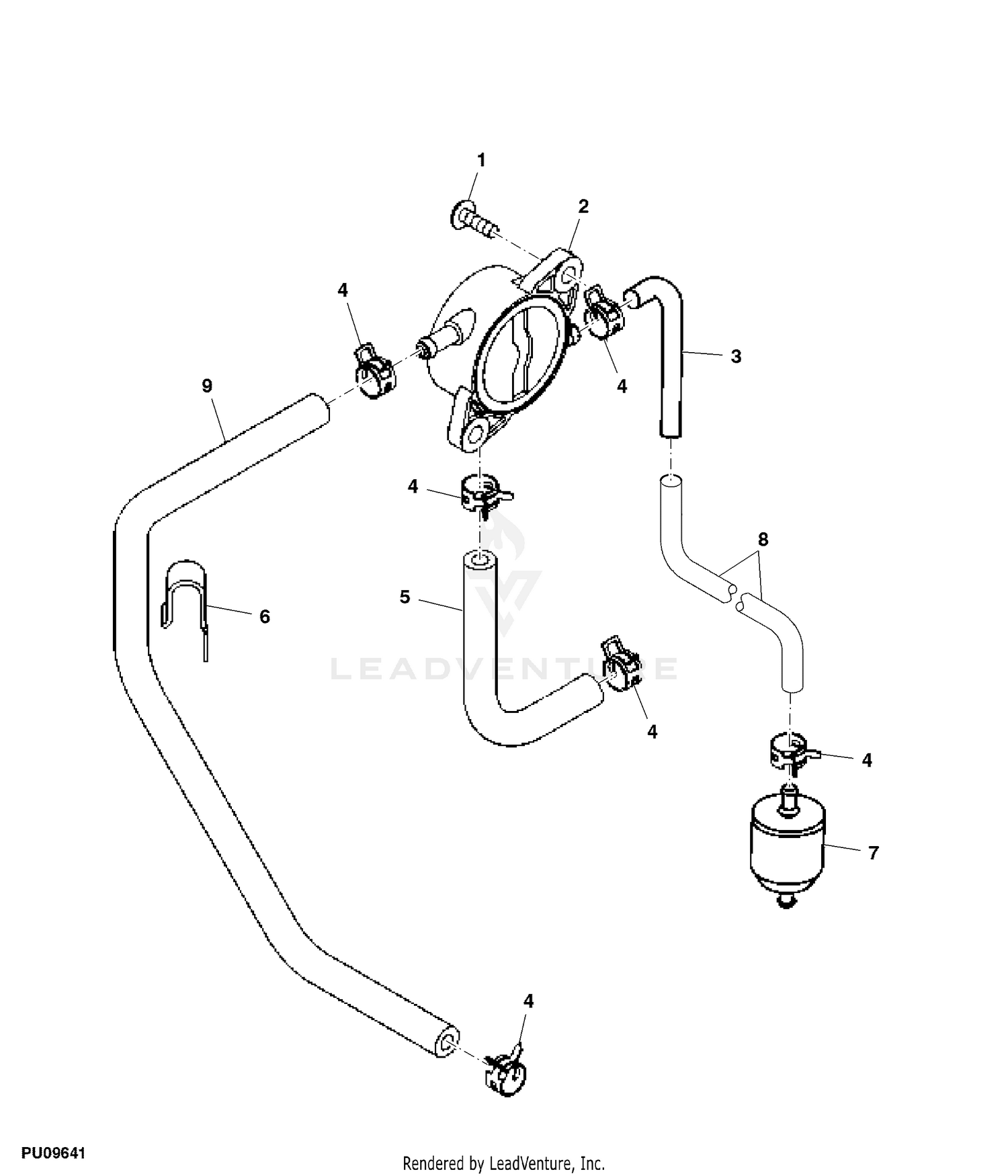 John Deere Z445 EZtrak Mower (With 54IN Deck) PC9595