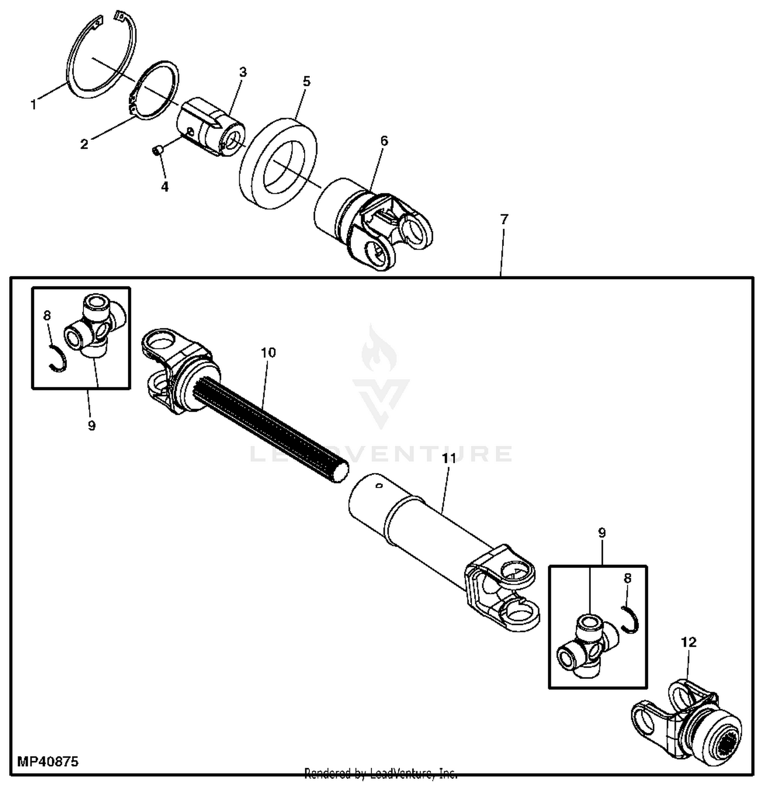 John Deere Material Collection System Power Flow Blower, 54X inch ( -  080000)