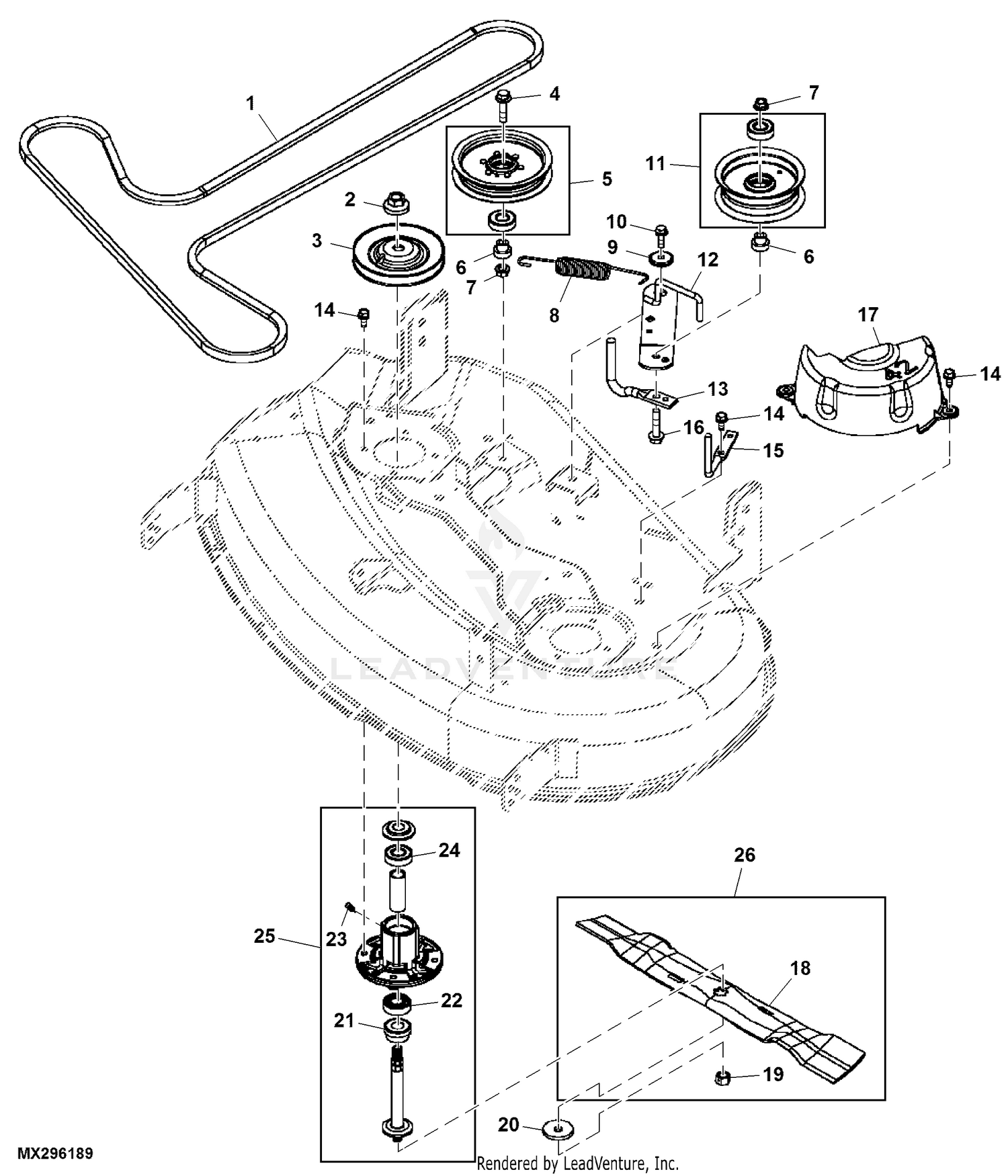 John deere z225 belt sale