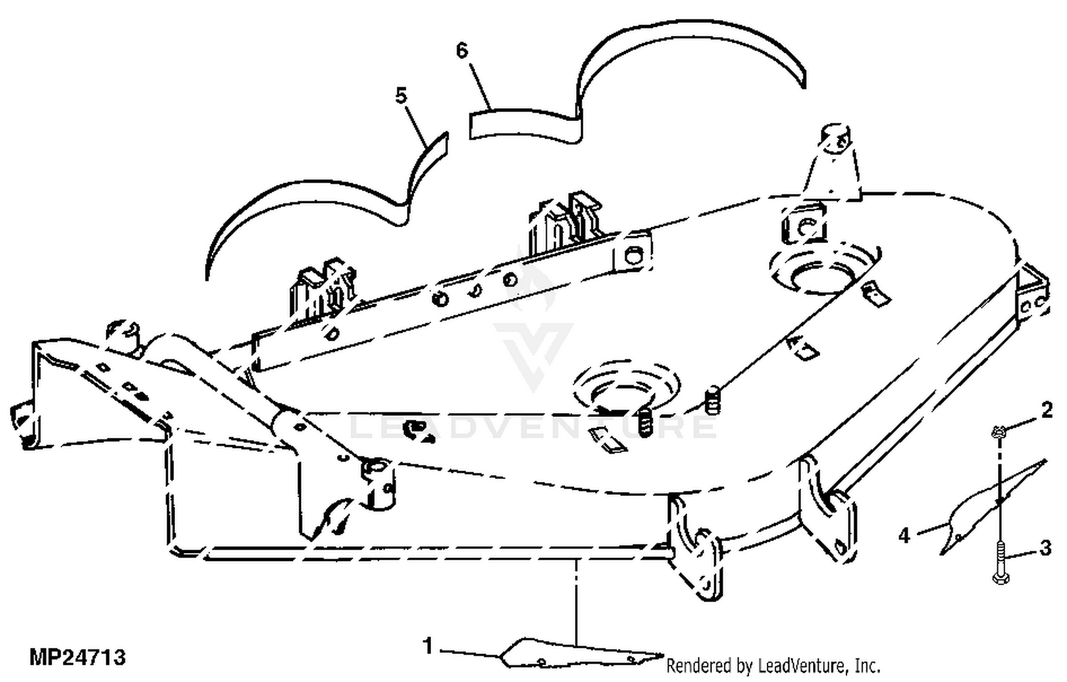 John deere 425 60 inch mower deck discount parts