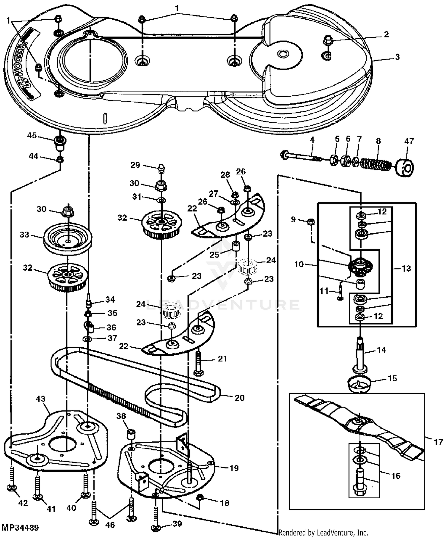 Freedom 42 Mower Deck Belt Diagram - Marianafelcman