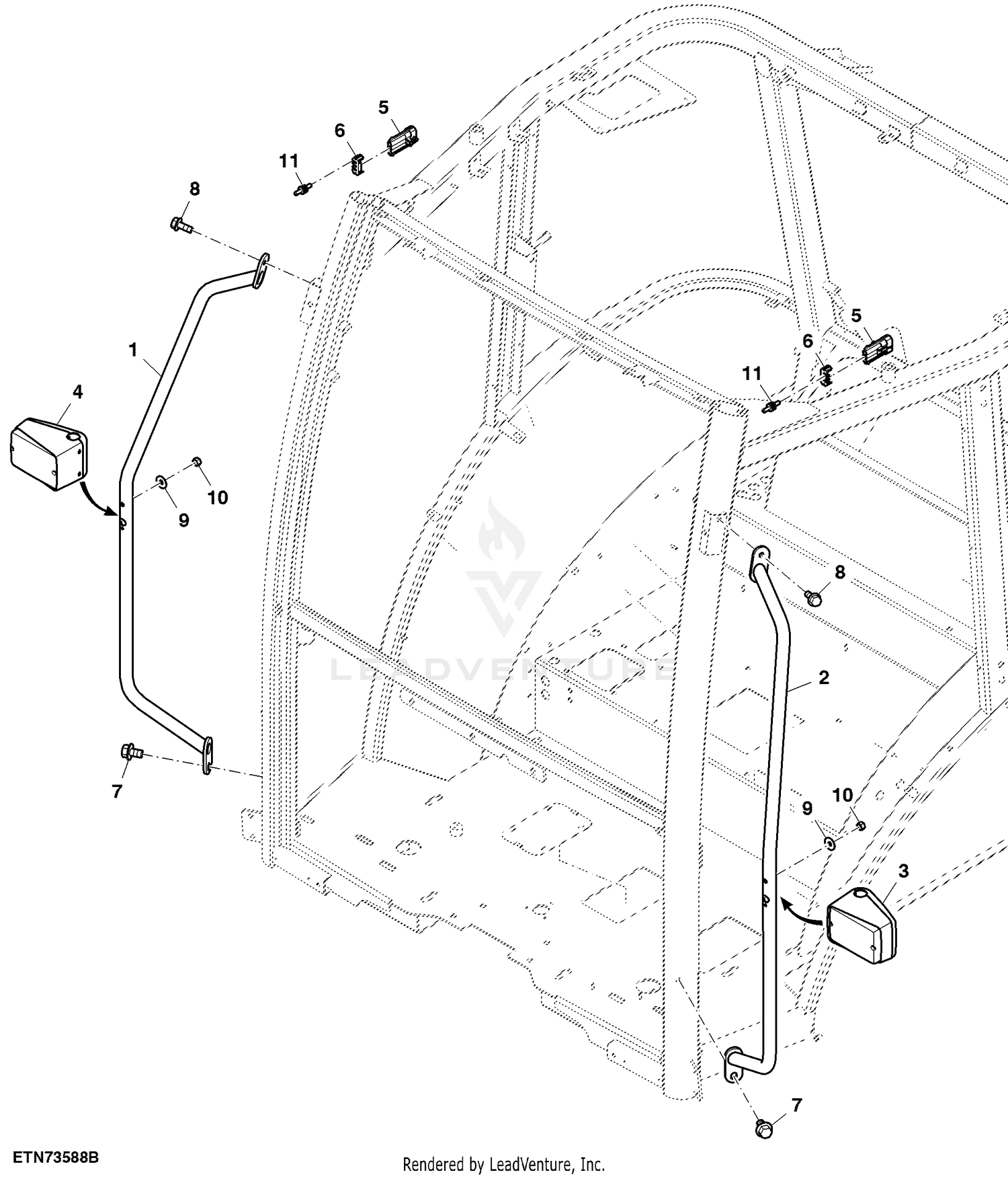 John Deere 5085e Tractor Warning Lights Shelly Lighting