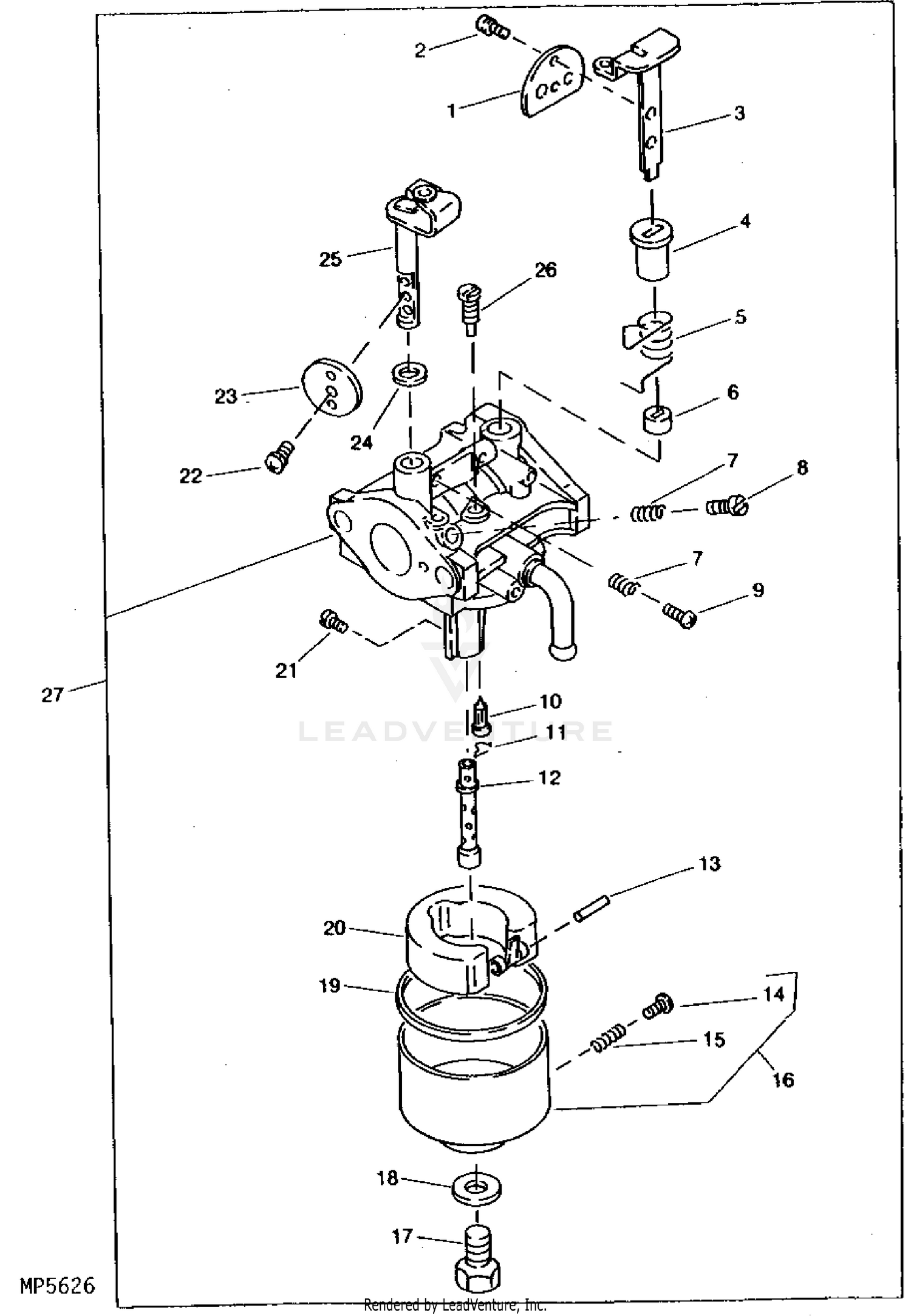 John Deere Kawasaki Repower Engines Installation Kits Pc20 Carburetor 6 H P Vertical Manual Start