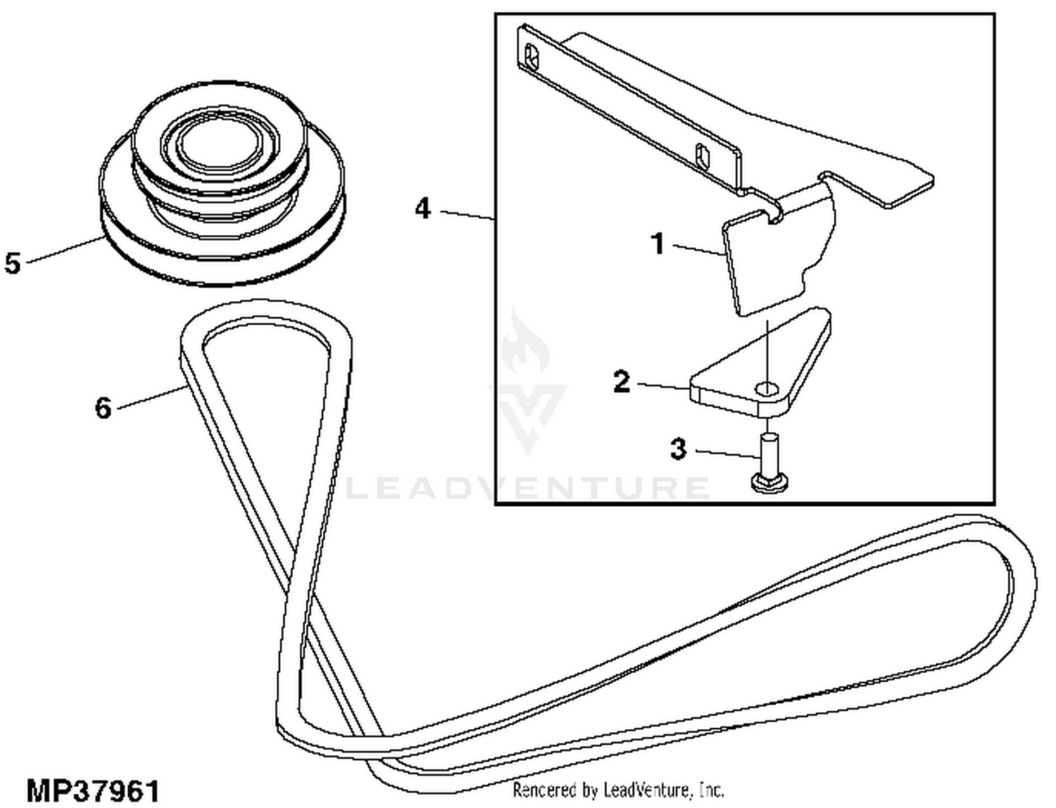 John Deere Material Collection System Power Flow Blower, 54X inch ( -  080000)