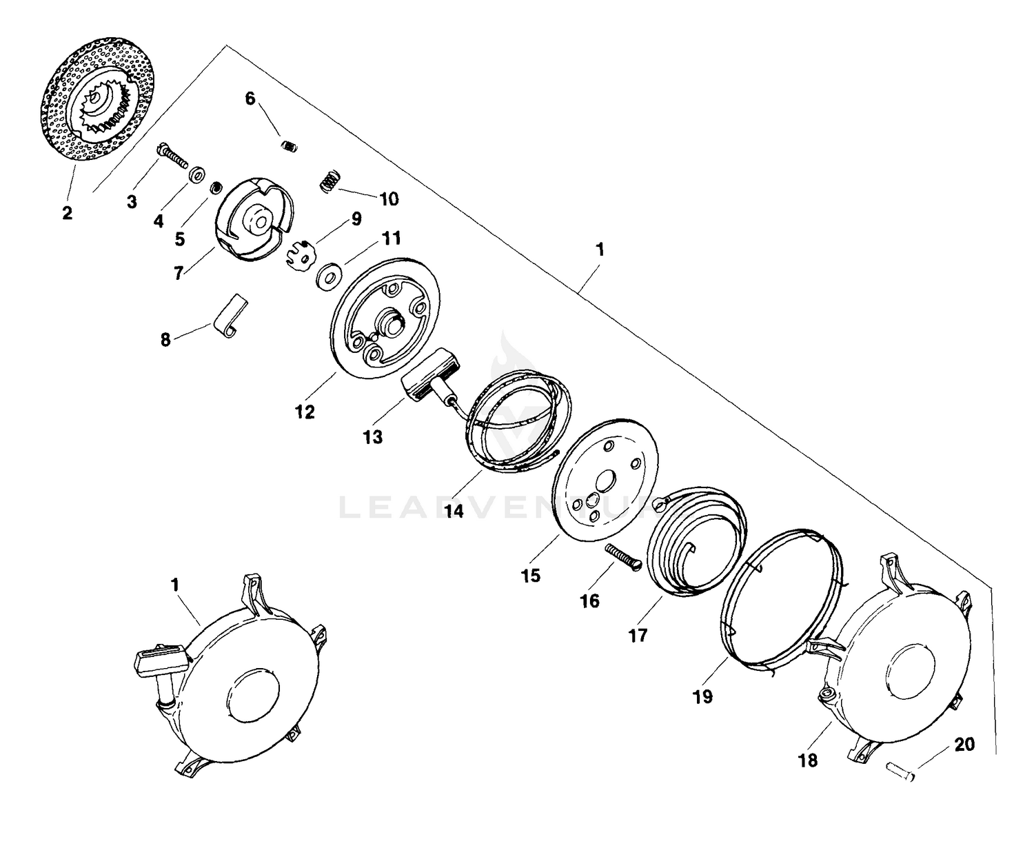 Retractable Starter 23-2-213 TP-2045-B