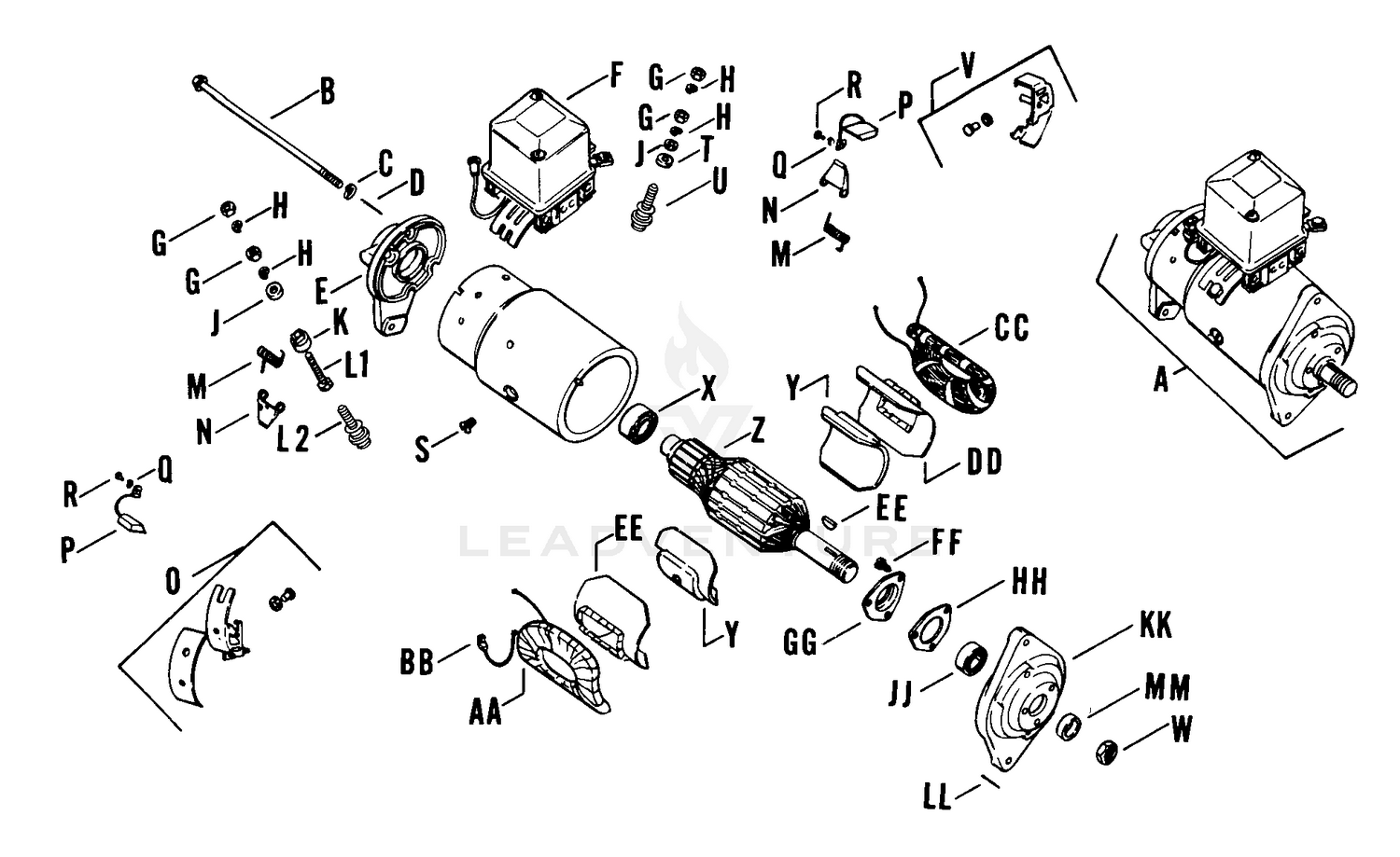Electric Start, Motor Generator - 12 Volt - Pg. 36   11-8-408 TP-404-C