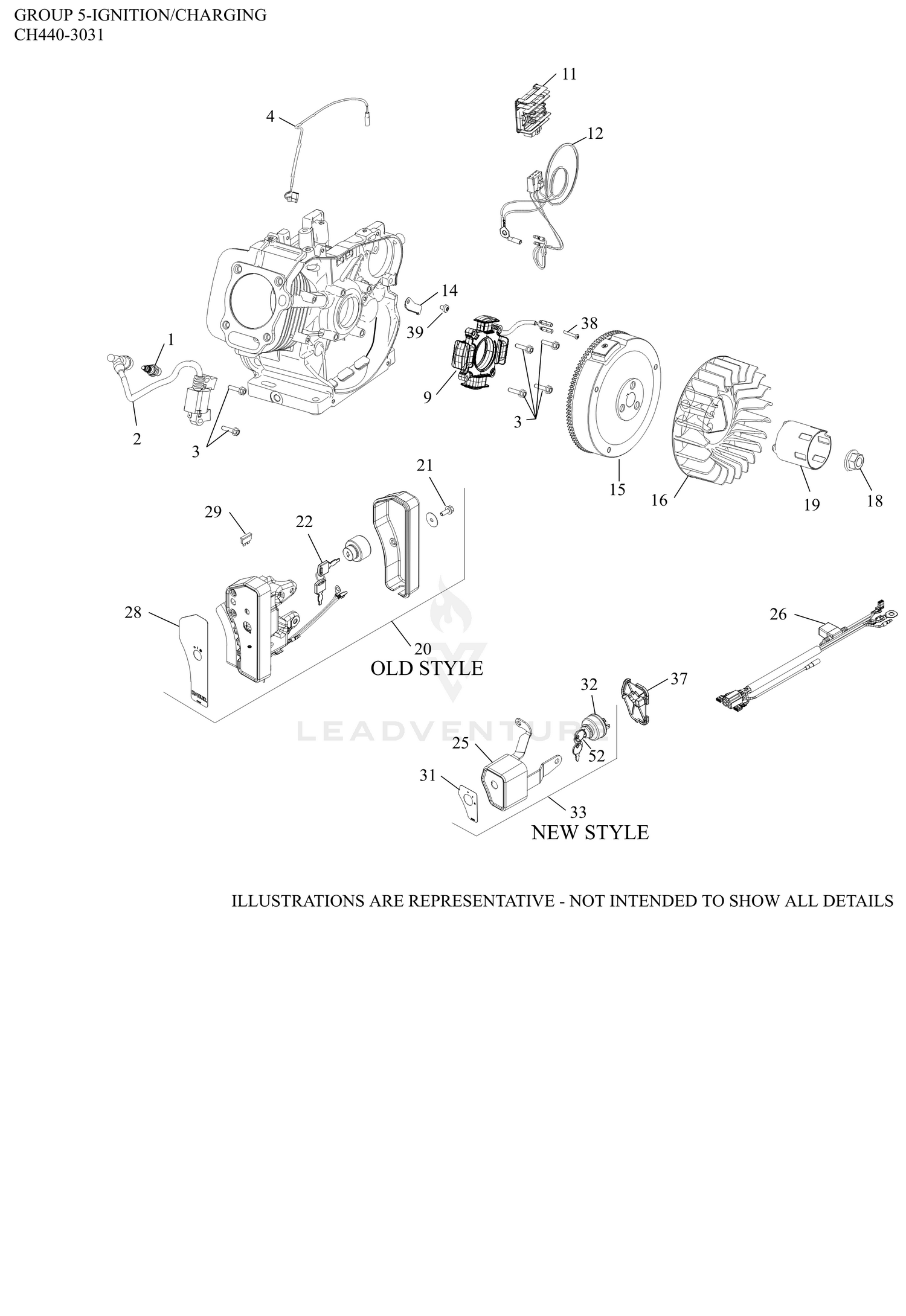 Kohler Ch440 3031 Engine 42 Off Gf Planende 6873